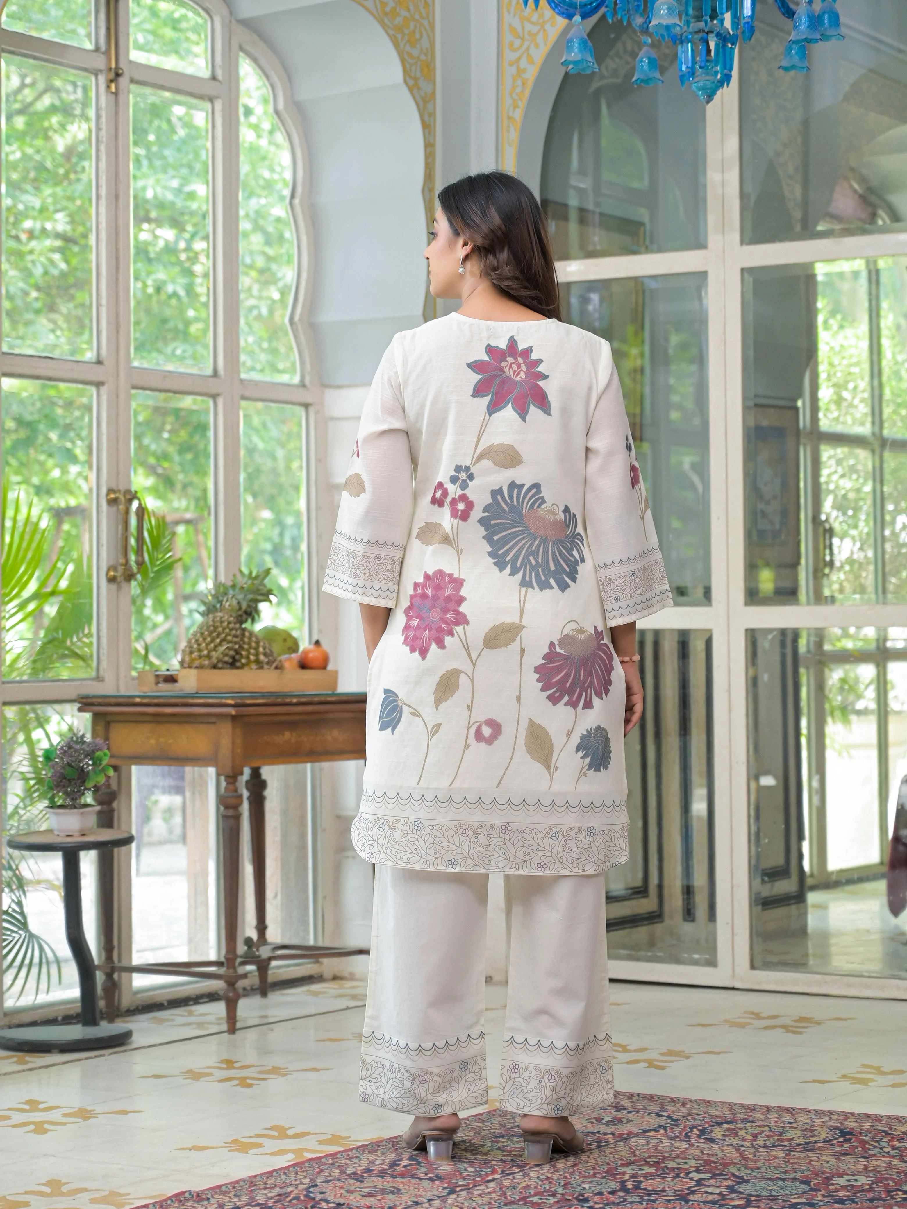Vastramaya cosmos printed cotton co-ord set - Image 8