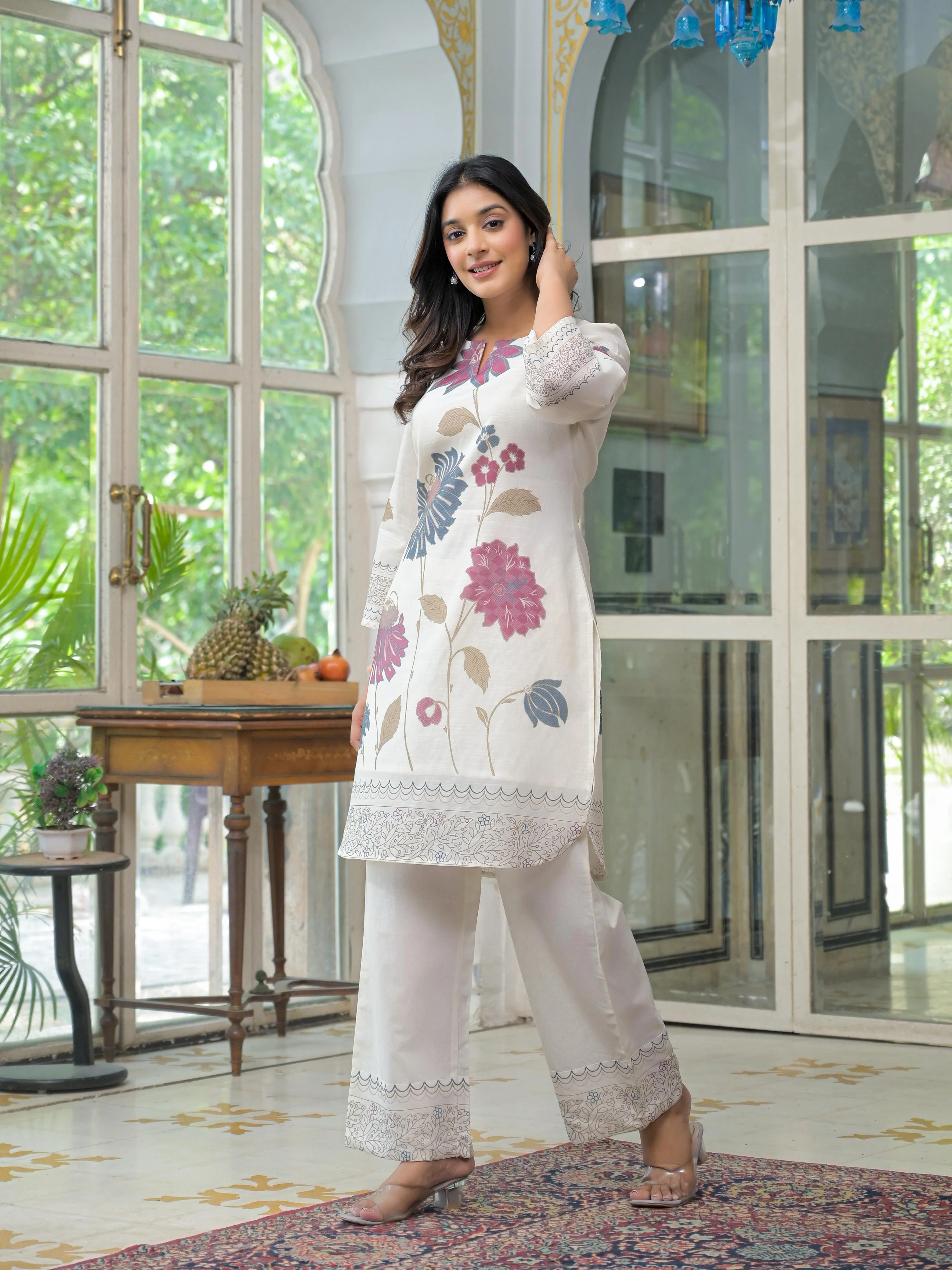 Vastramaya cosmos printed cotton co-ord set - Image 9