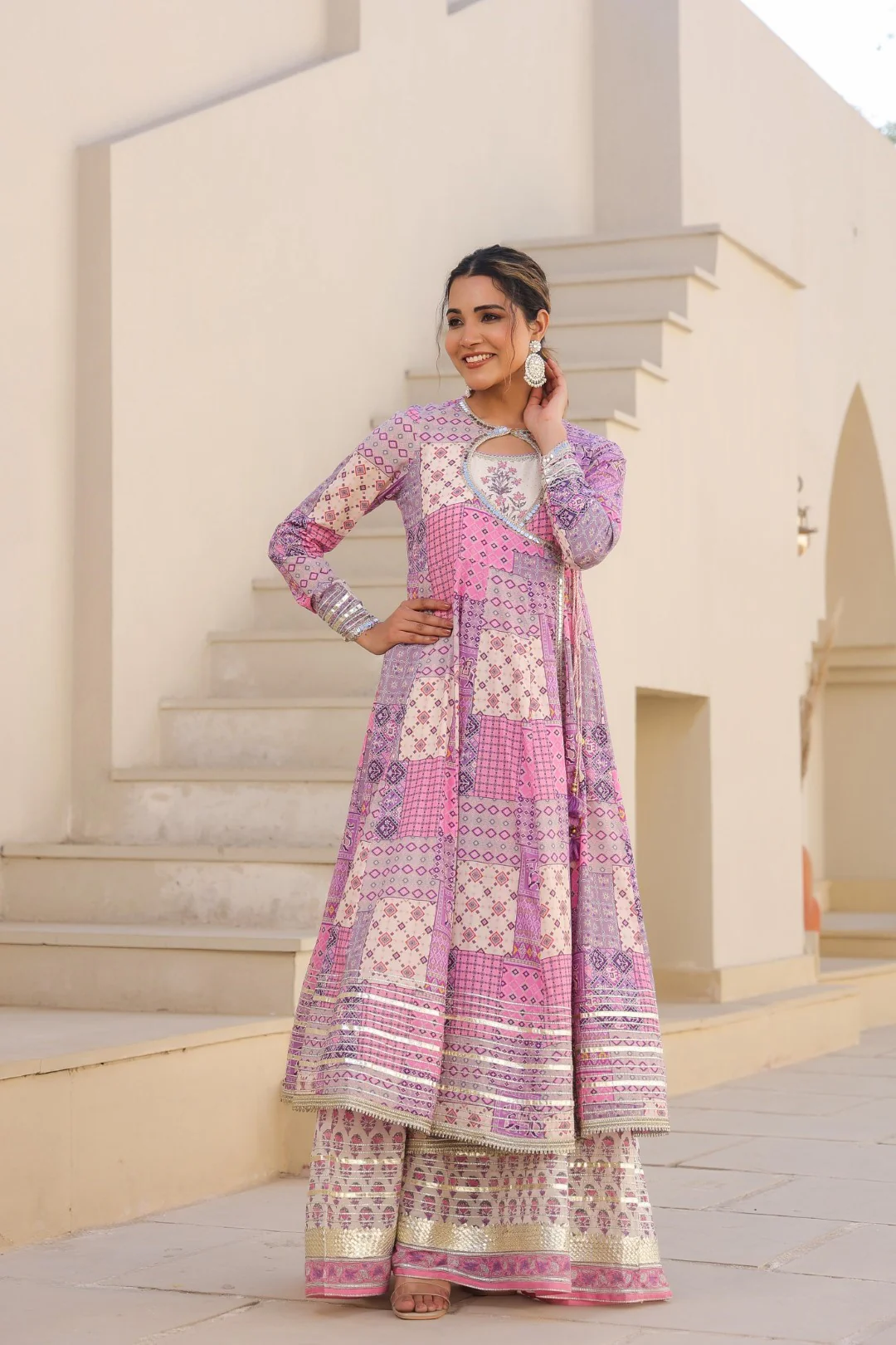 Vastramaya tyrian cotton festive gown - Image 3