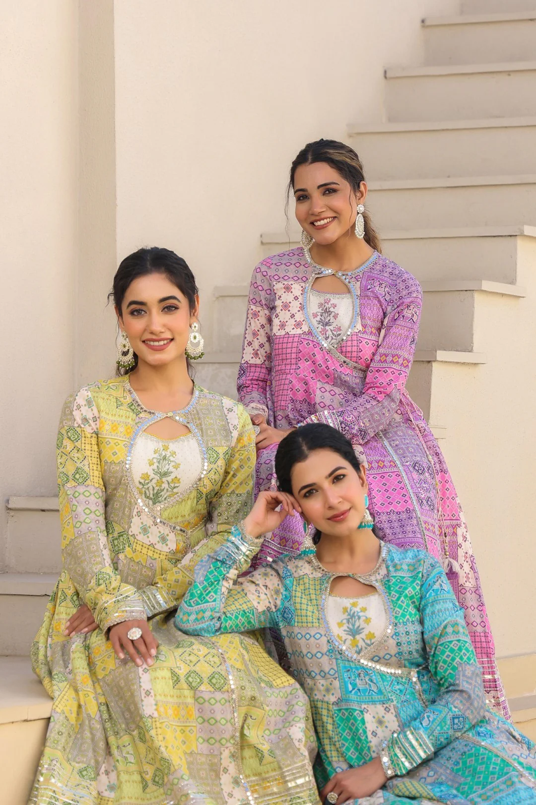 Vastramaya tyrian cotton festive gown - Image 6