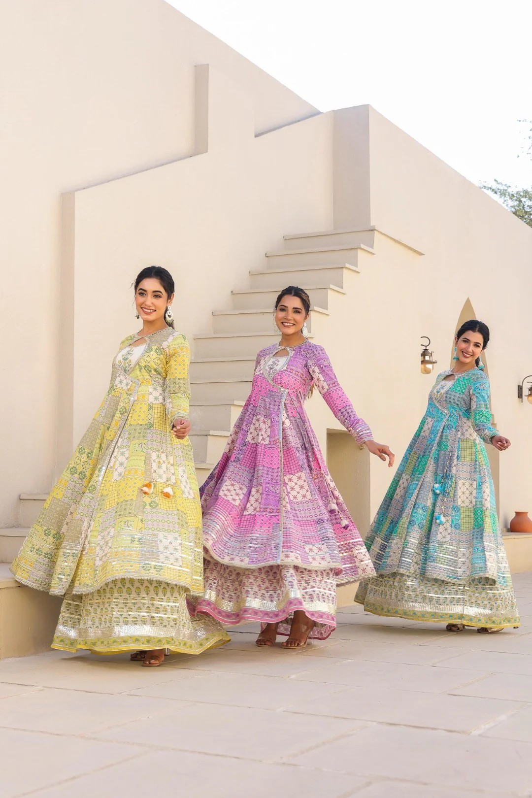 Vastramaya tyrian cotton festive gown - Image 9