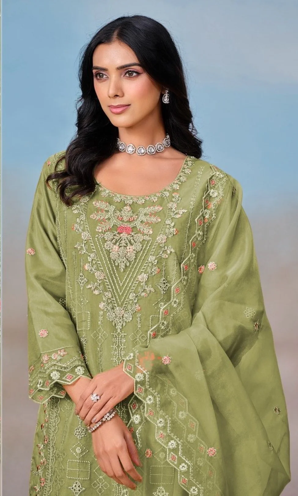 Mayuri Pear Full Work Suit Set - Image 2