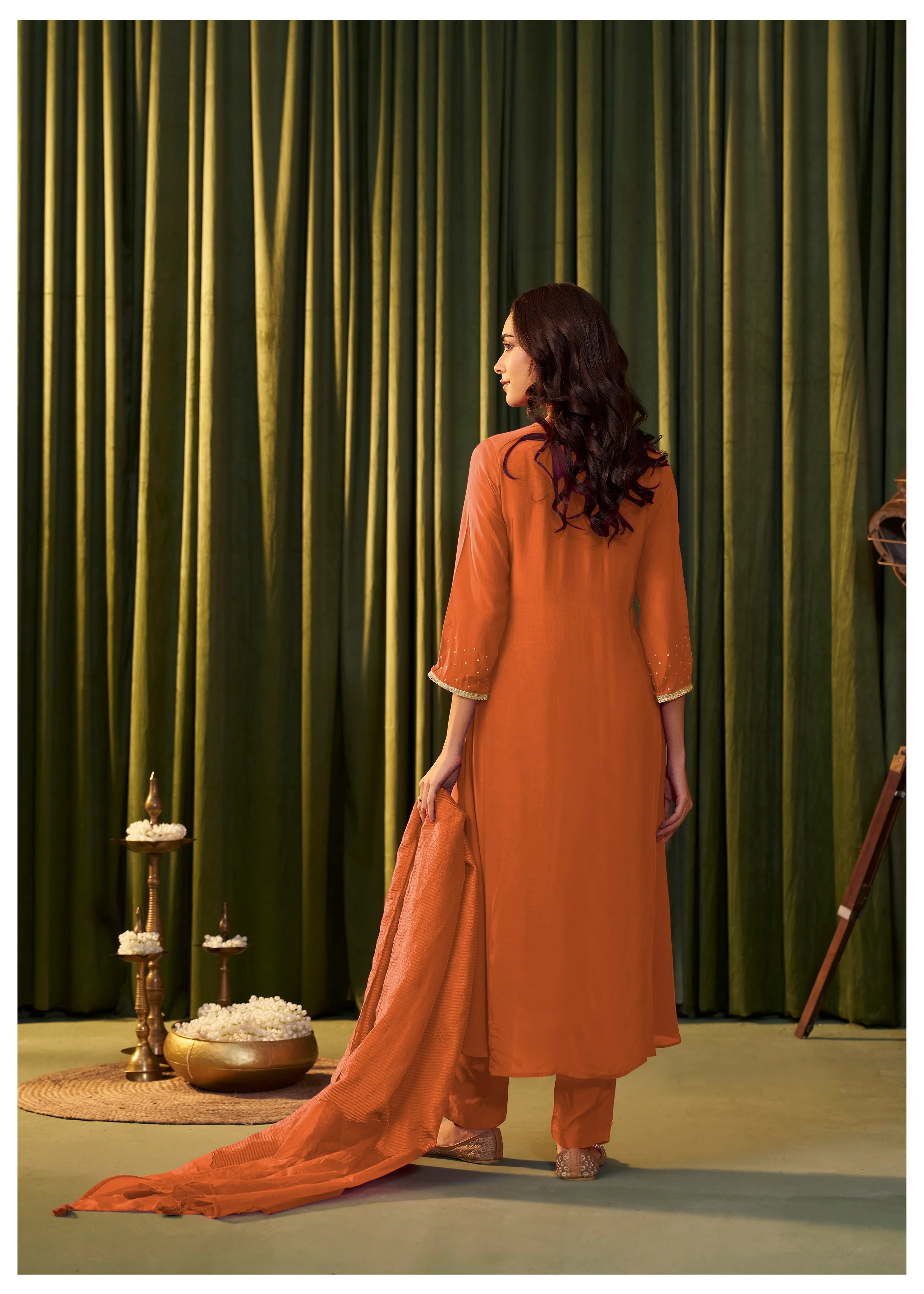 Albeli Apricot Premium Full work suit set - Image 3