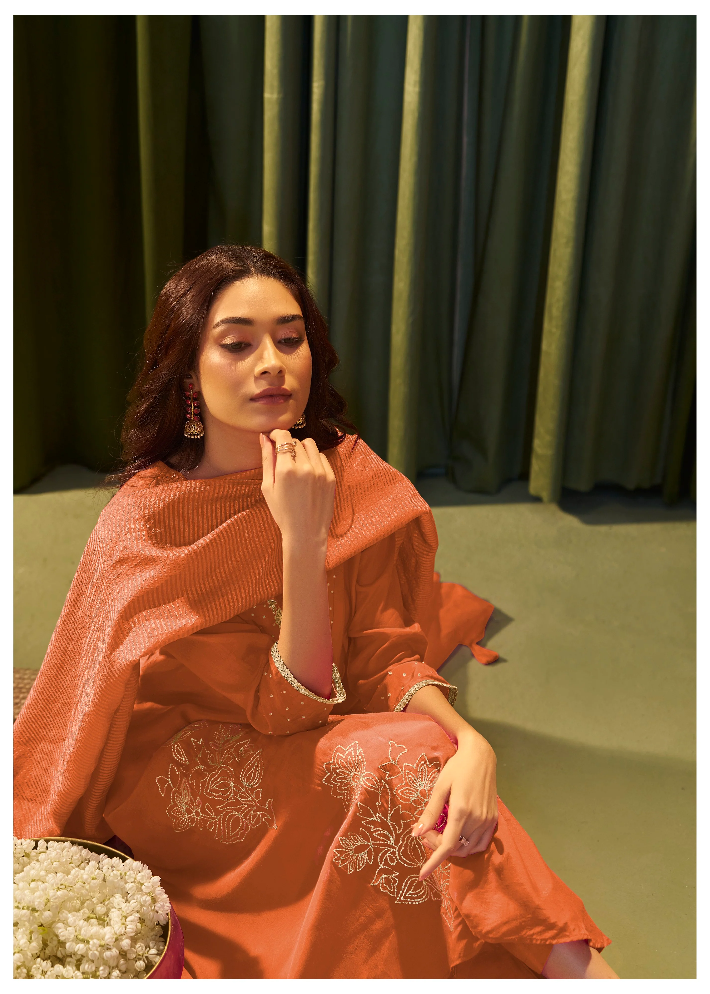 Albeli Apricot Premium Full work suit set - Image 5