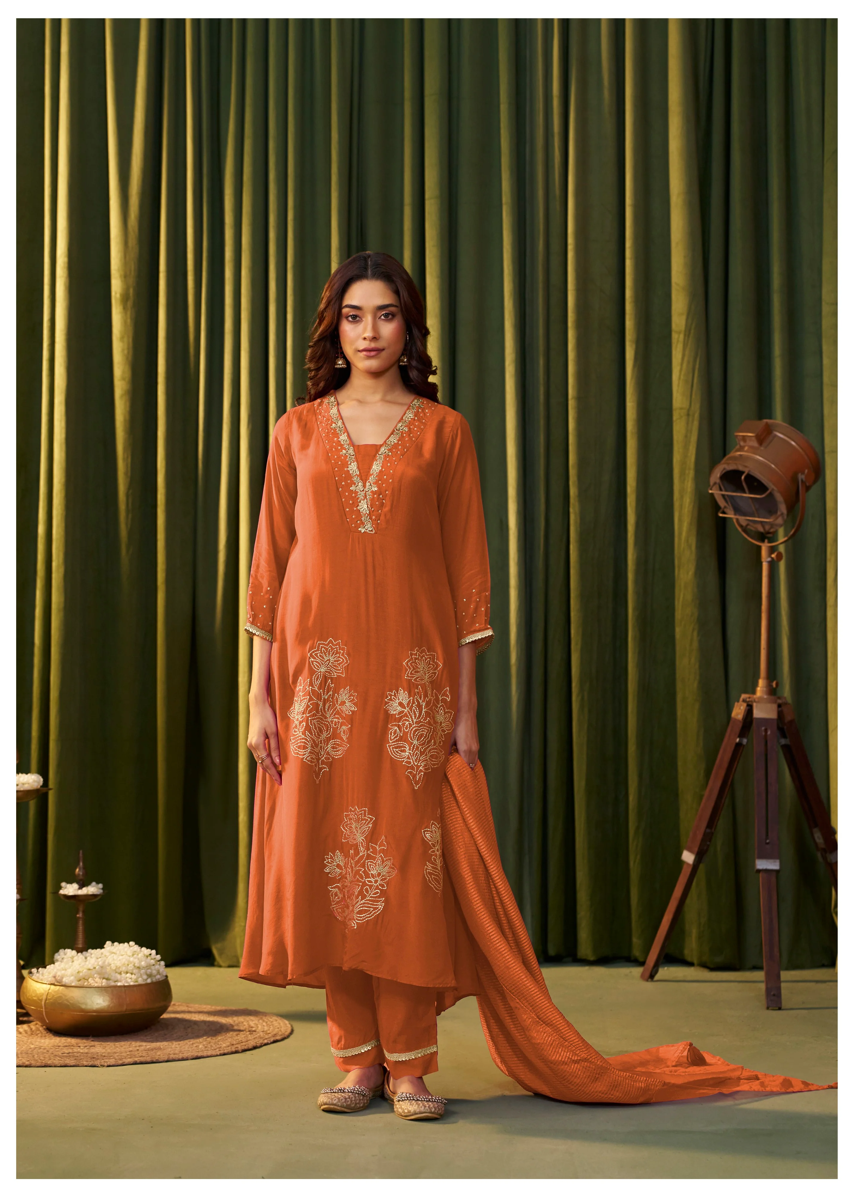 Albeli Apricot Premium Full work suit set - Image 6
