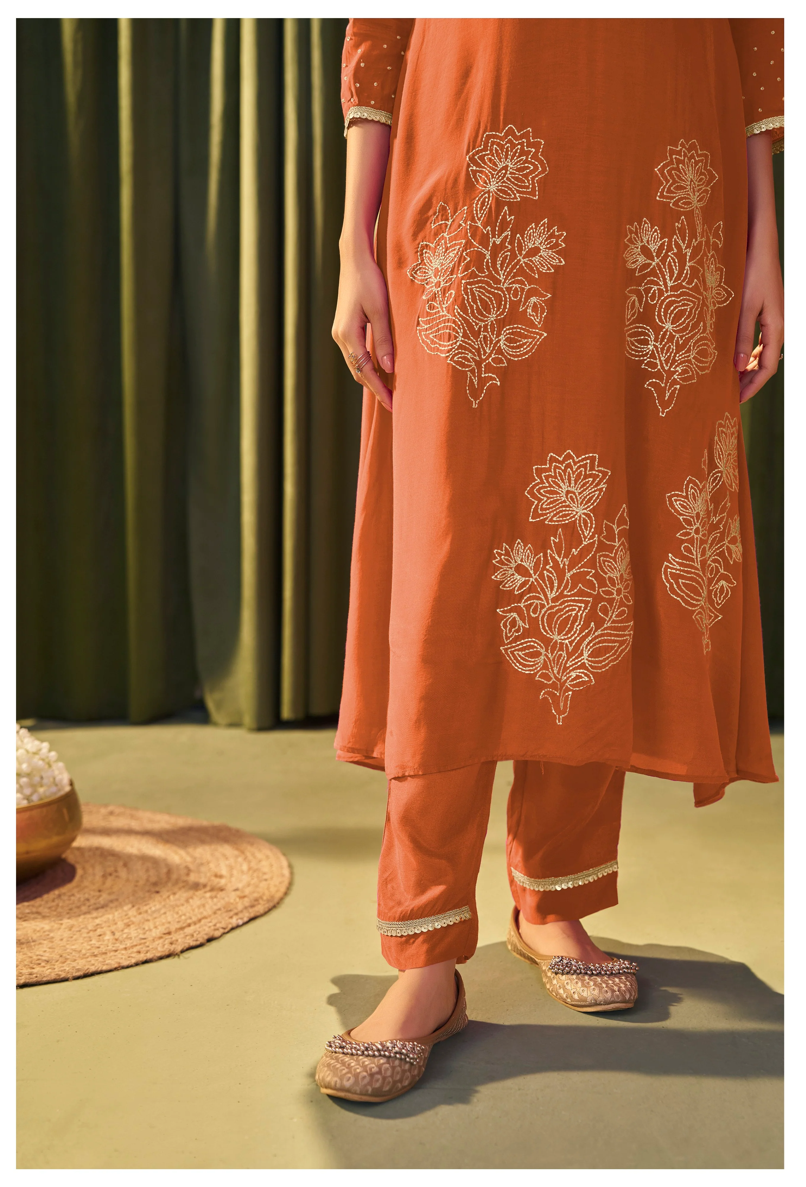 Albeli Apricot Premium Full work suit set - Image 8