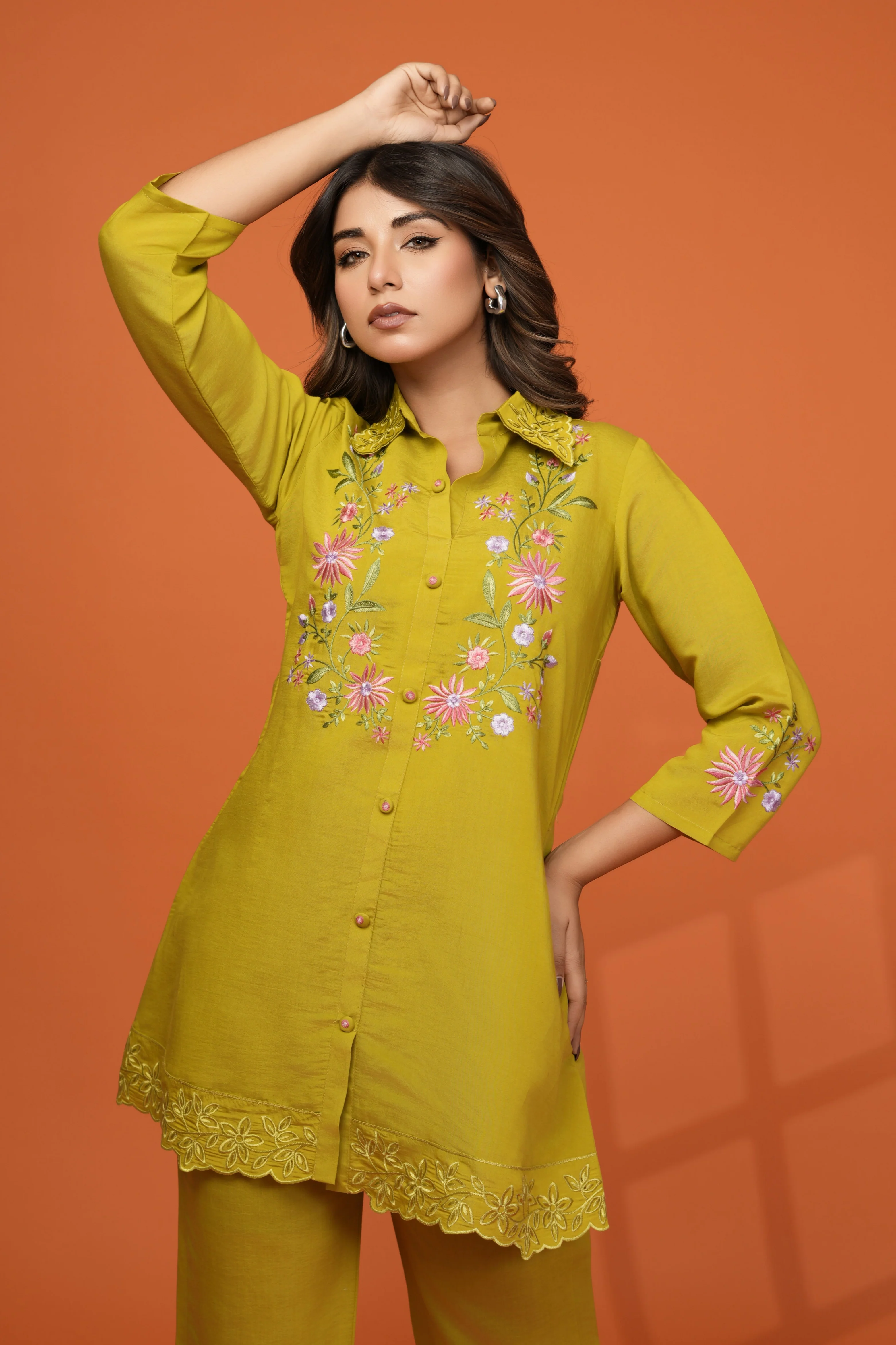 Darika sunshine embroidery co-ord set - Image 2