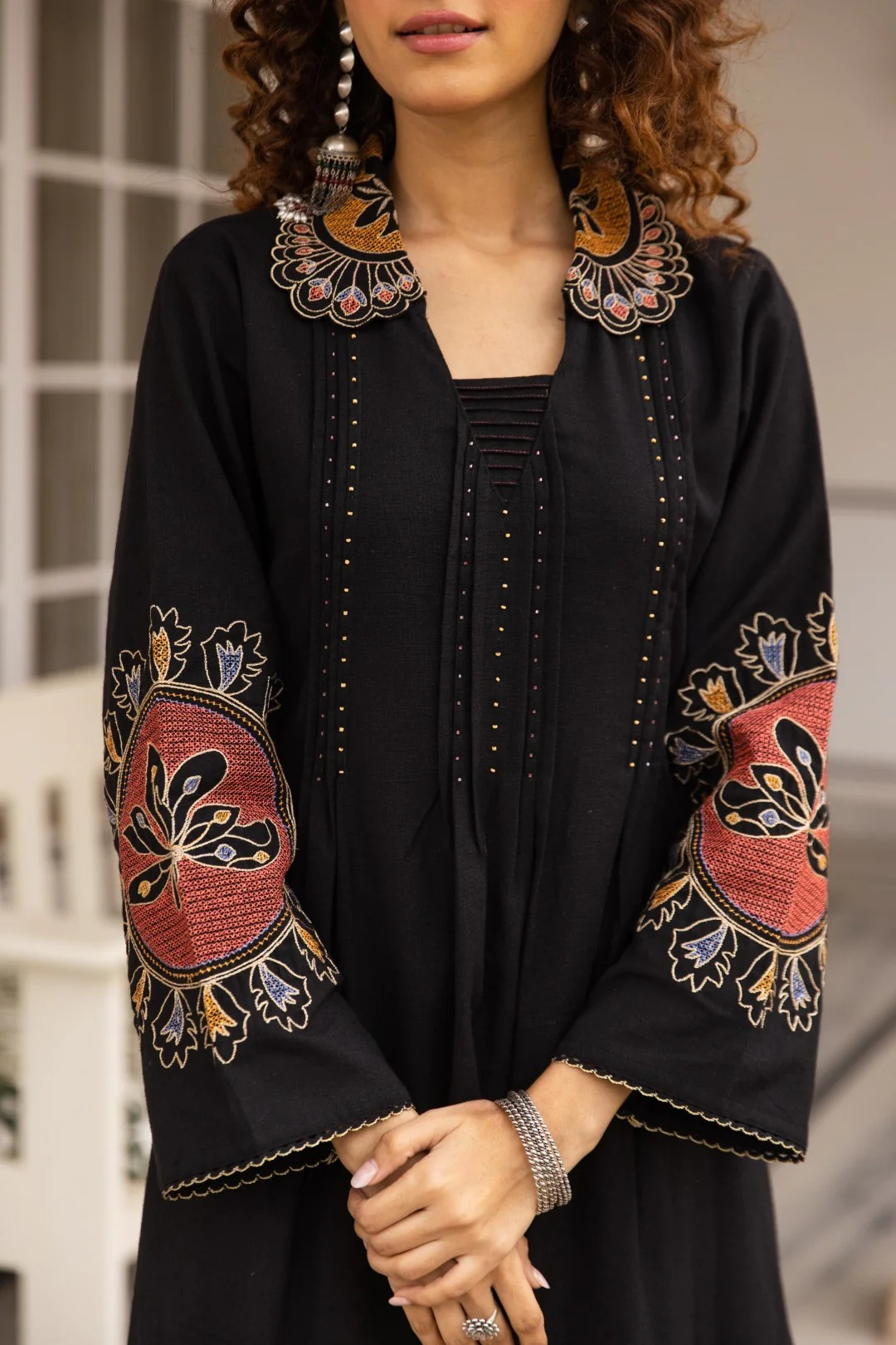 Karen ebony embroidery kurta pant set - Image 6