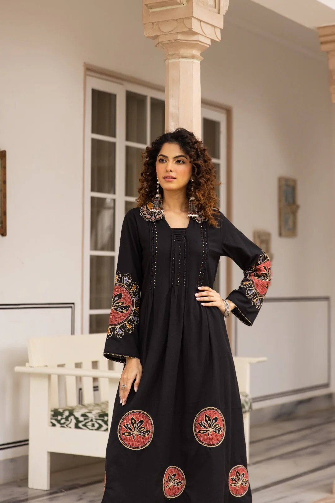 Karen ebony embroidery kurta pant set - Image 7