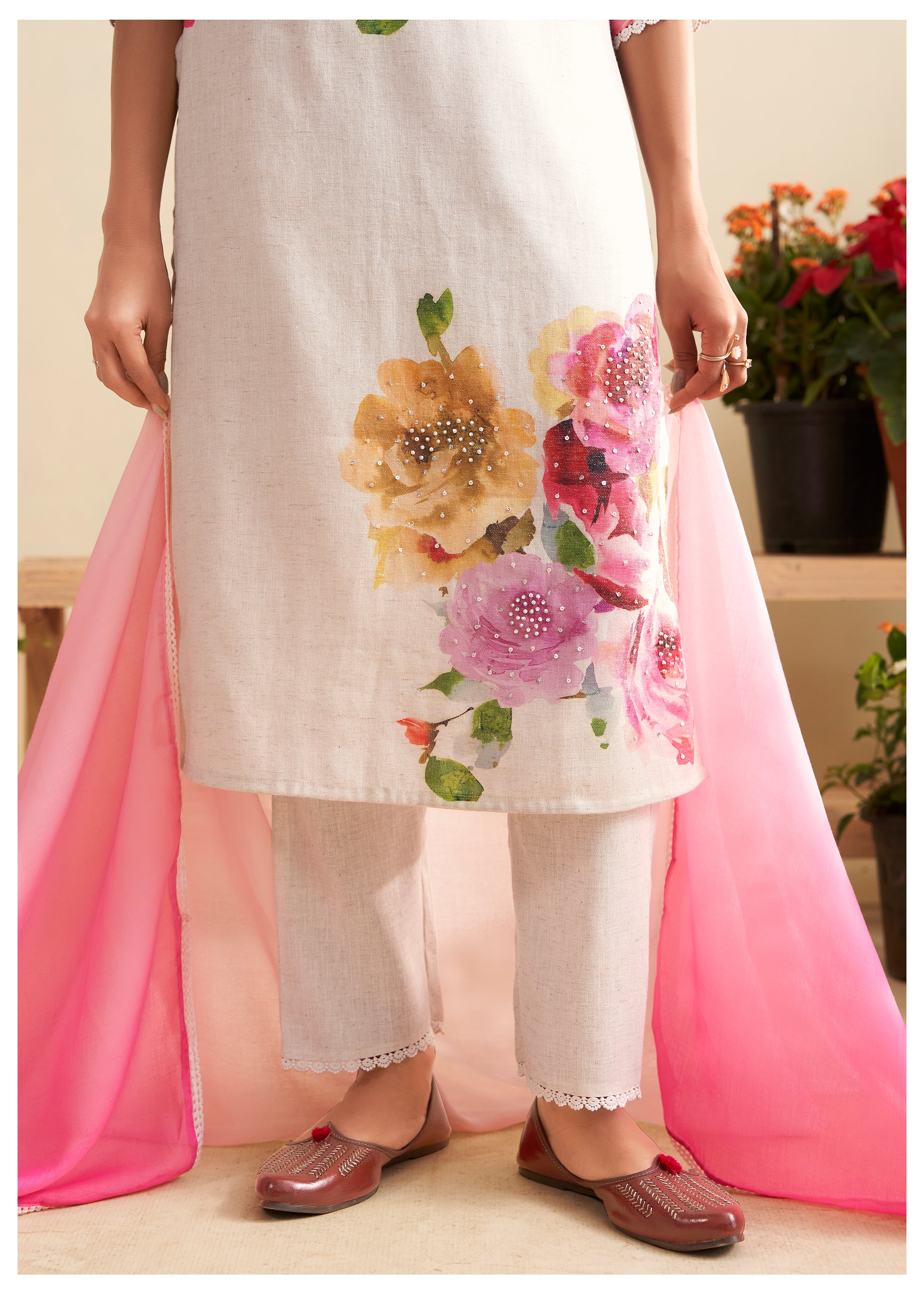 Lisba Rosy Linen Cotton Suit Set - Image 4