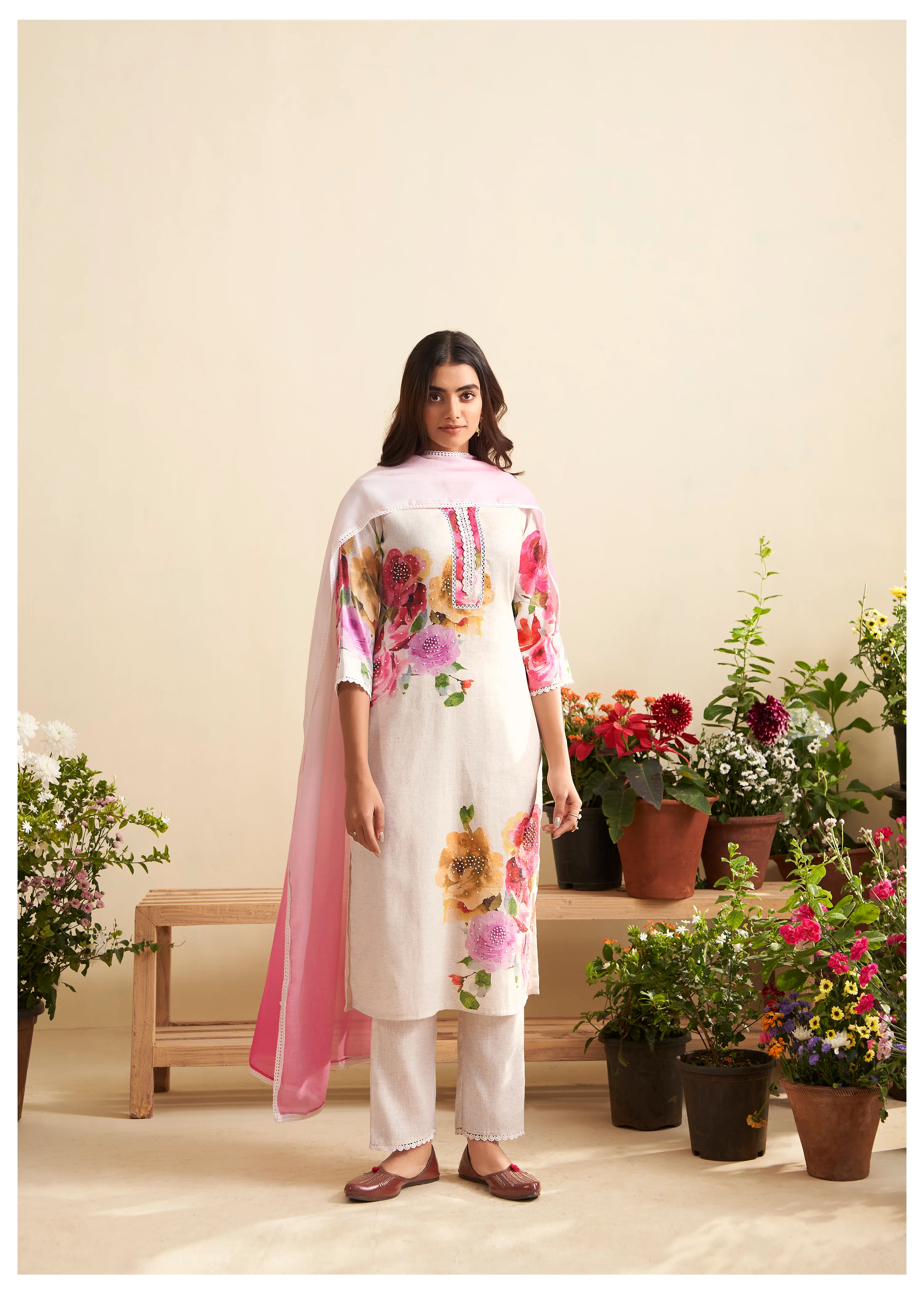 Lisba Rosy Linen Cotton Suit Set - Image 5