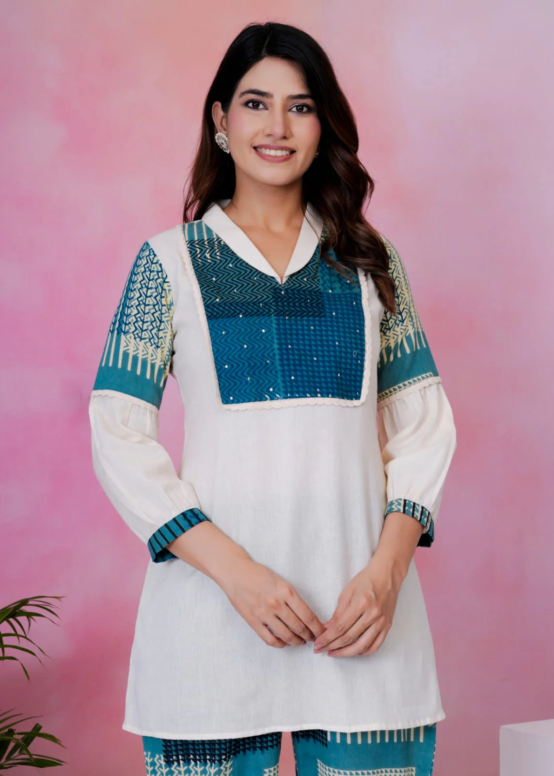 Rashmika Ocean Cotton Co-ord Set - Image 2