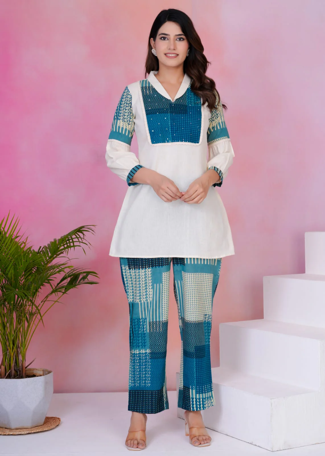 Rashmika Ocean Cotton Co-ord Set - Image 5