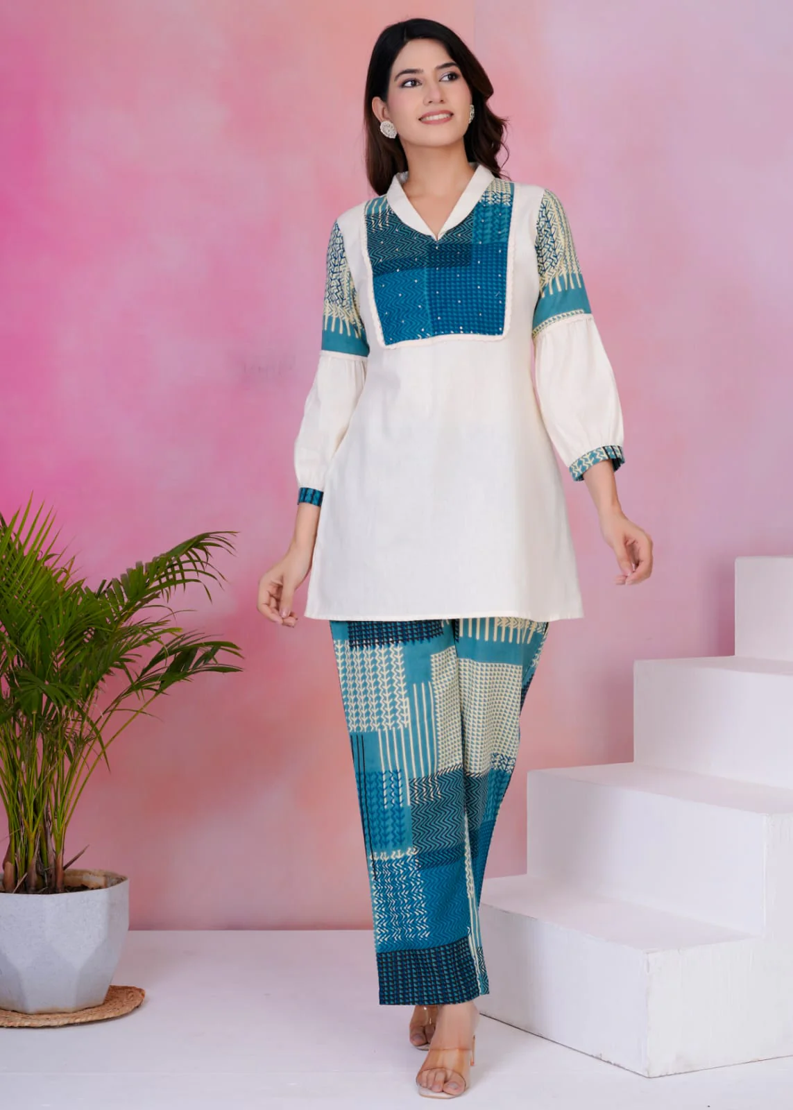 Rashmika Ocean Cotton Co-ord Set - Image 6