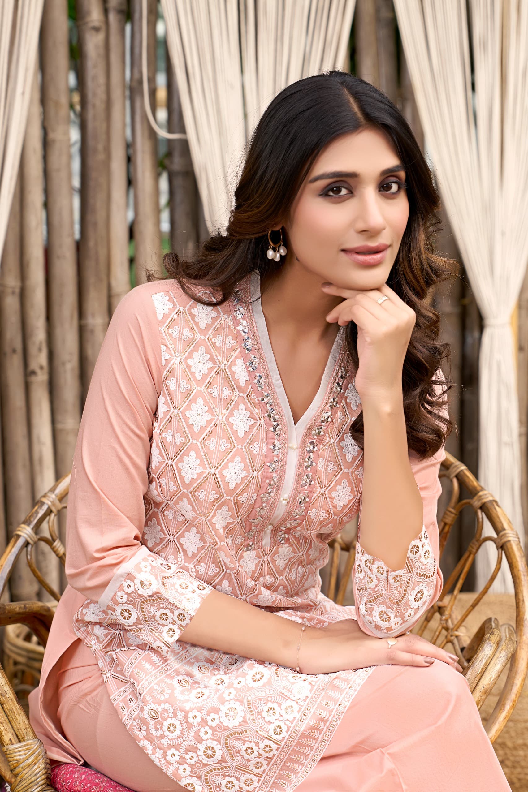 Ayat Peach Embroidered Lawn Co-ord Set - Image 2