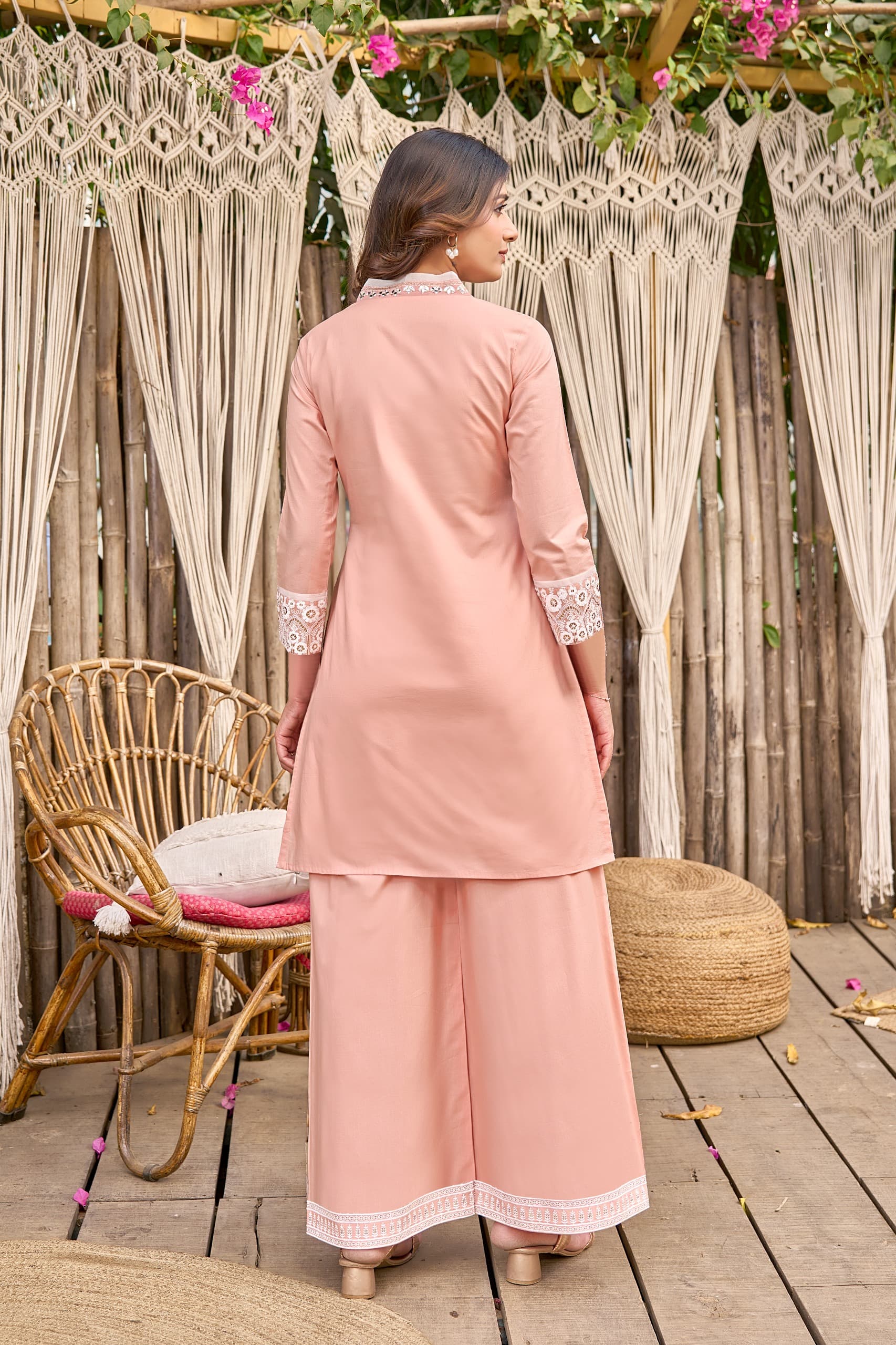 Ayat Peach Embroidered Lawn Co-ord Set - Image 3