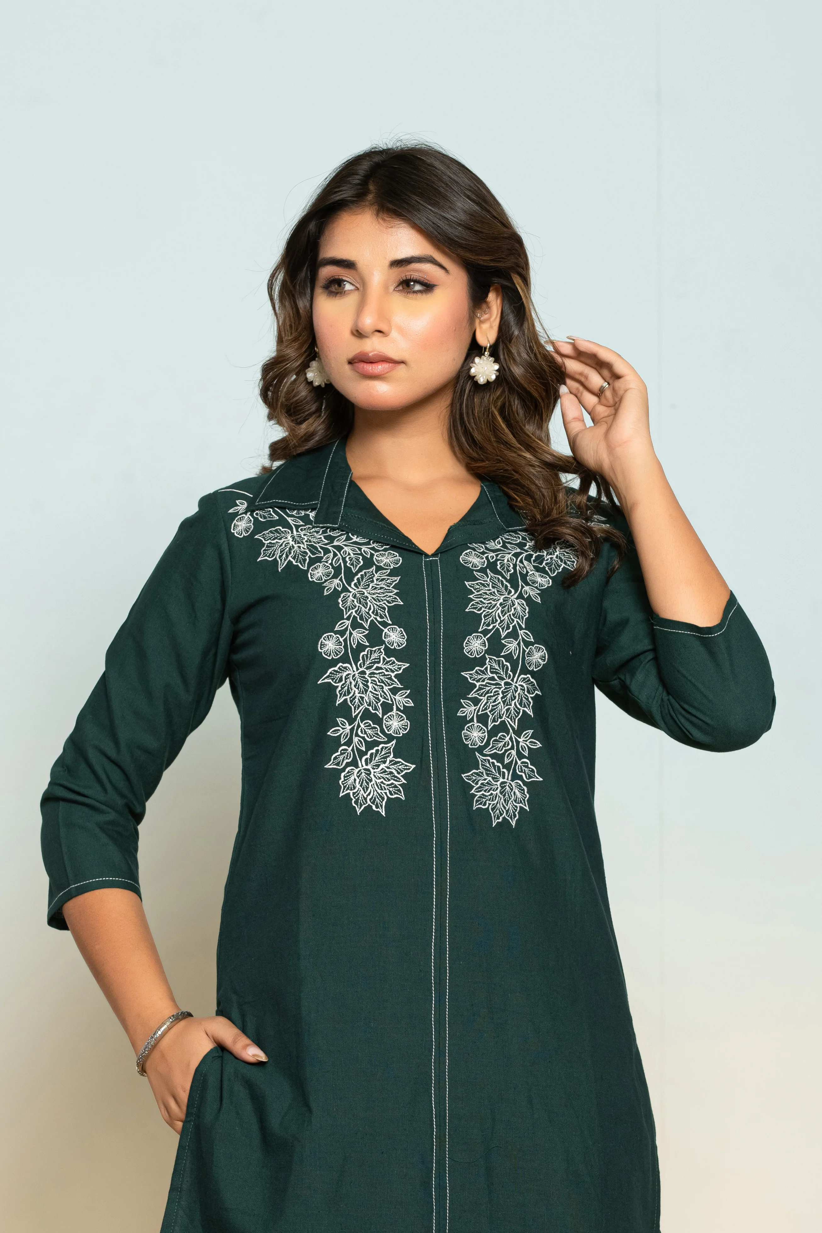 Bhavna Pine Embroidered Co-ord Set - Image 2