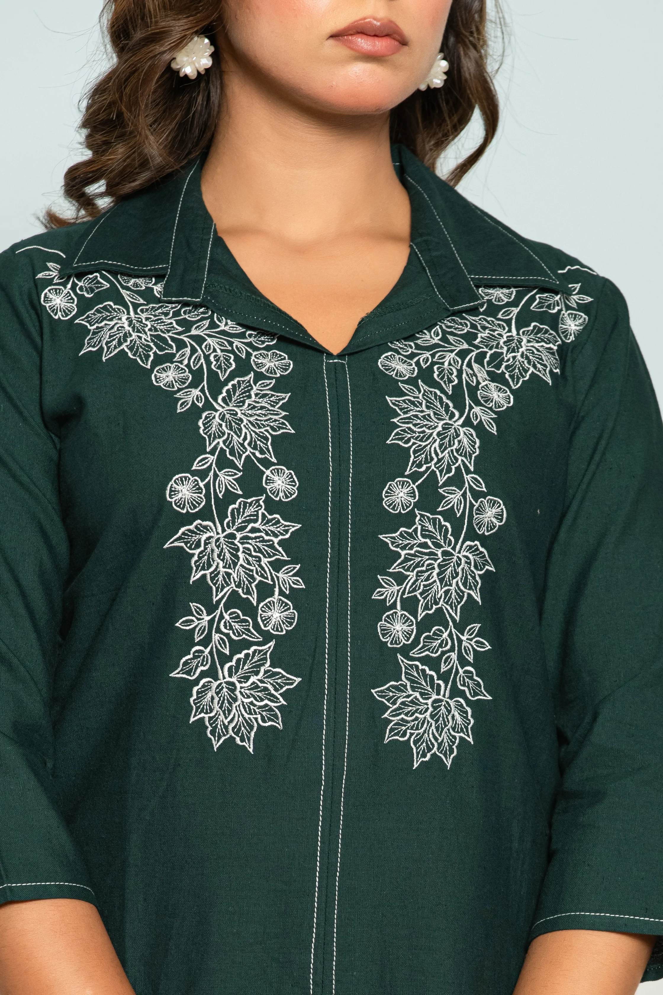 Bhavna Pine Embroidered Co-ord Set - Image 4