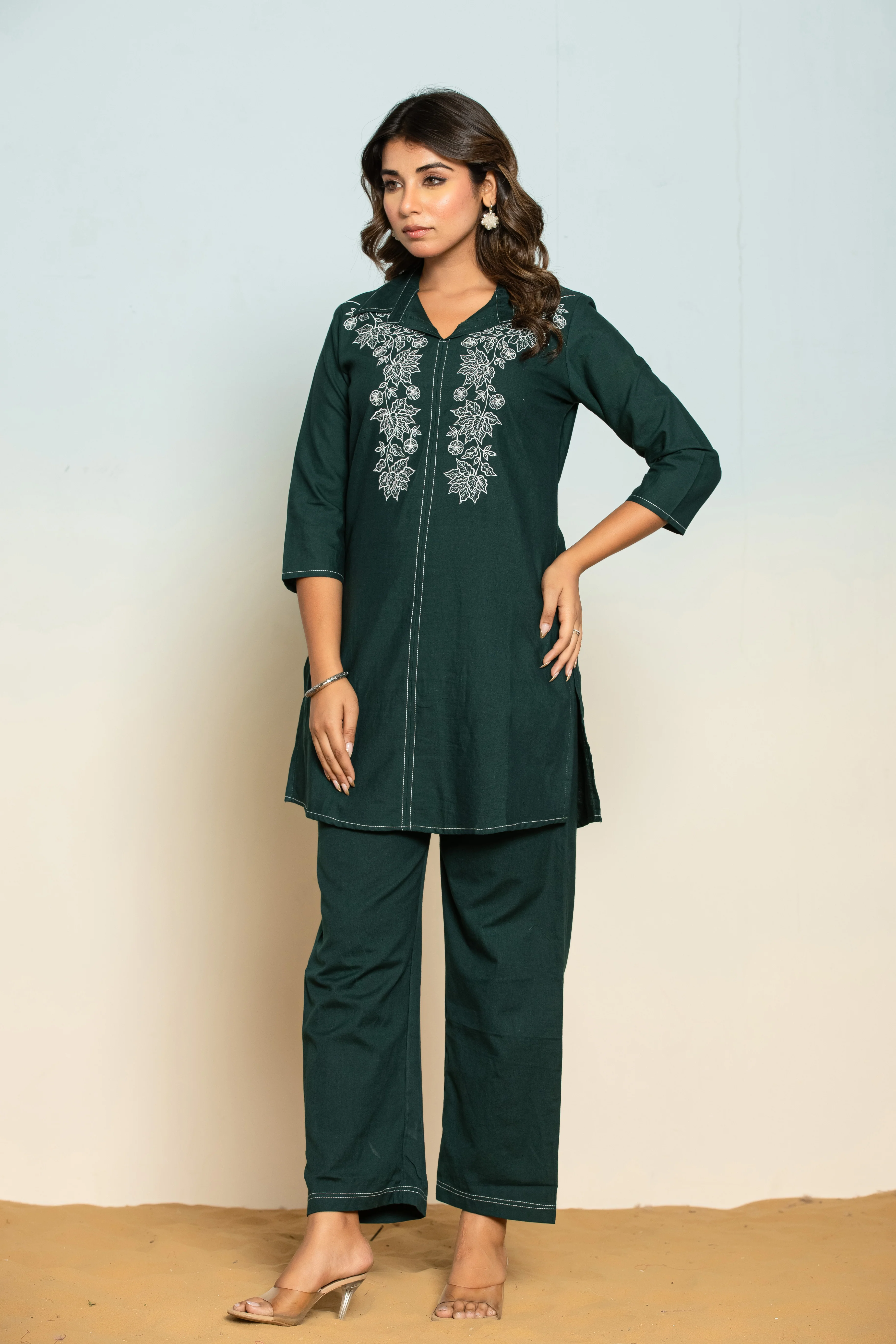 Bhavna Pine Embroidered Co-ord Set - Image 5