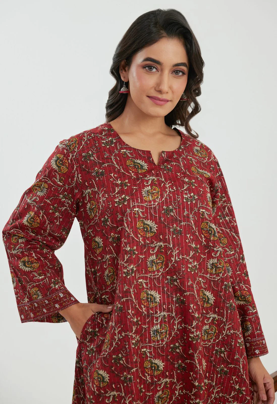 Samragi Auburn Printed Cotton Co-ord Set - Image 2