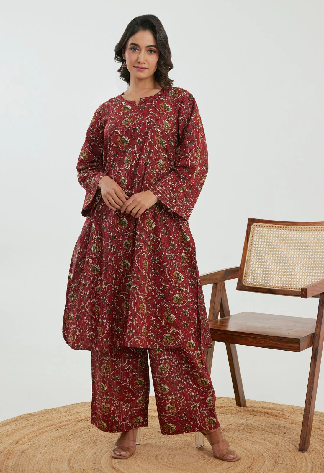 Samragi Auburn Printed Cotton Co-ord Set - Image 7
