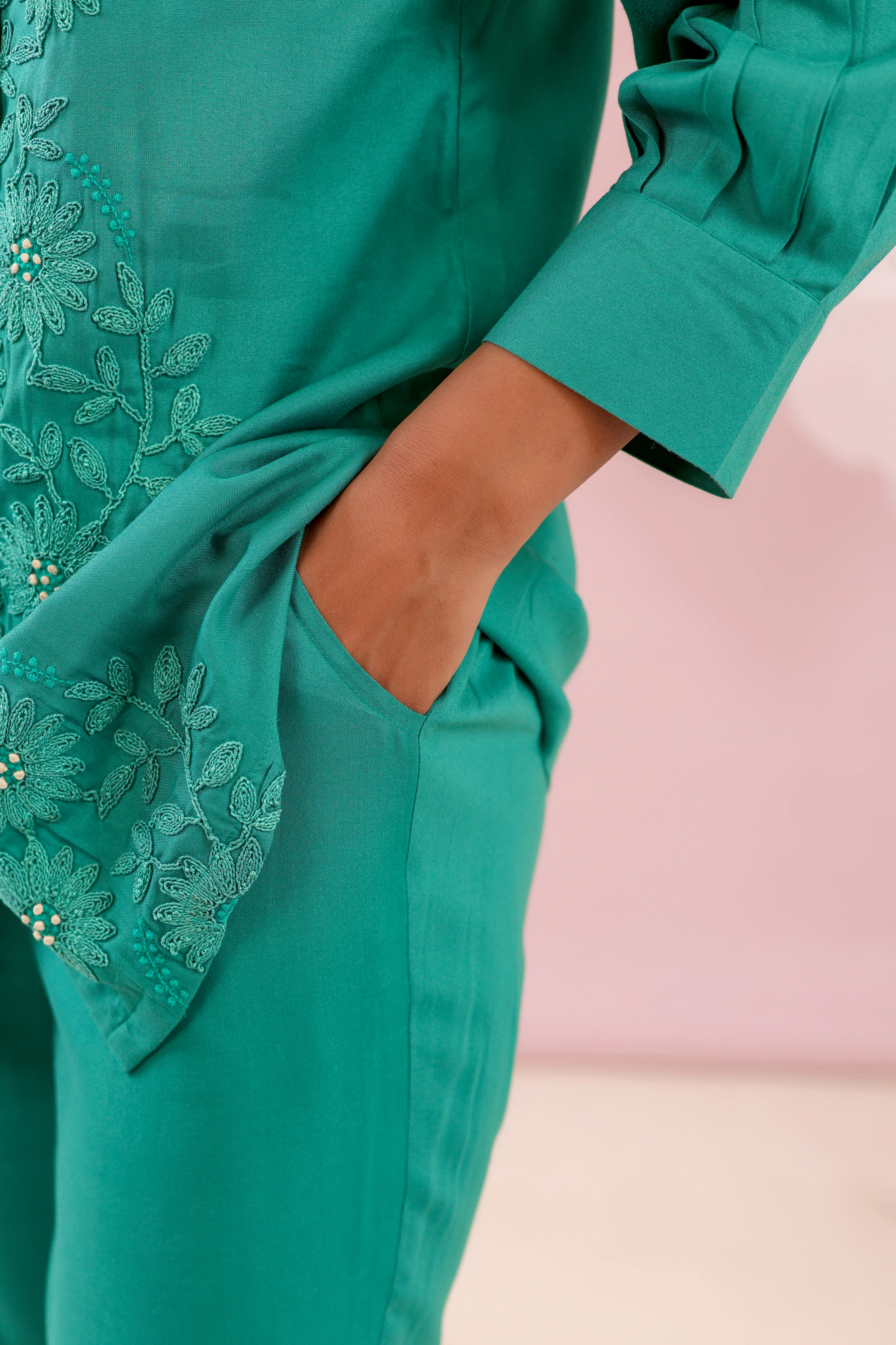Purna emerald Cotton Co-ord Set - Image 6