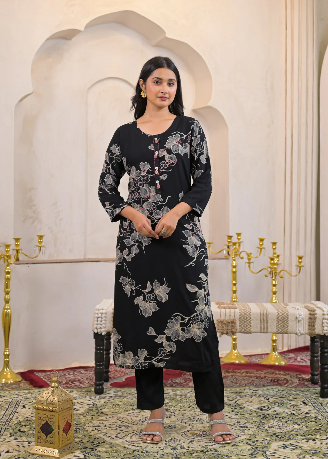 Shanti Onyx cotton kantha Suit Set - Image 5