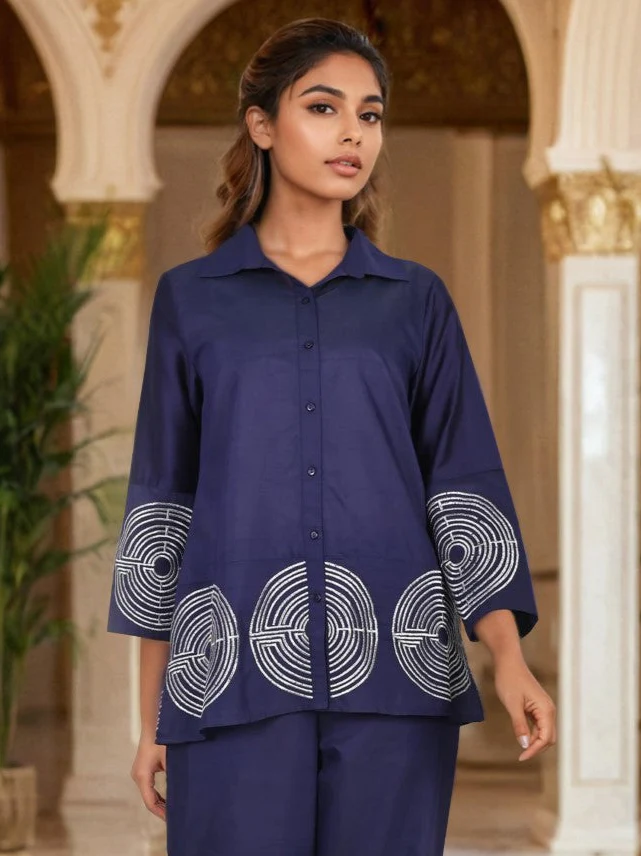 Sharanya Nile Embroidery Premium Co-ord Set - Image 2