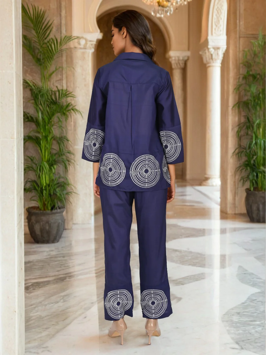 Sharanya Nile Embroidery Premium Co-ord Set - Image 3