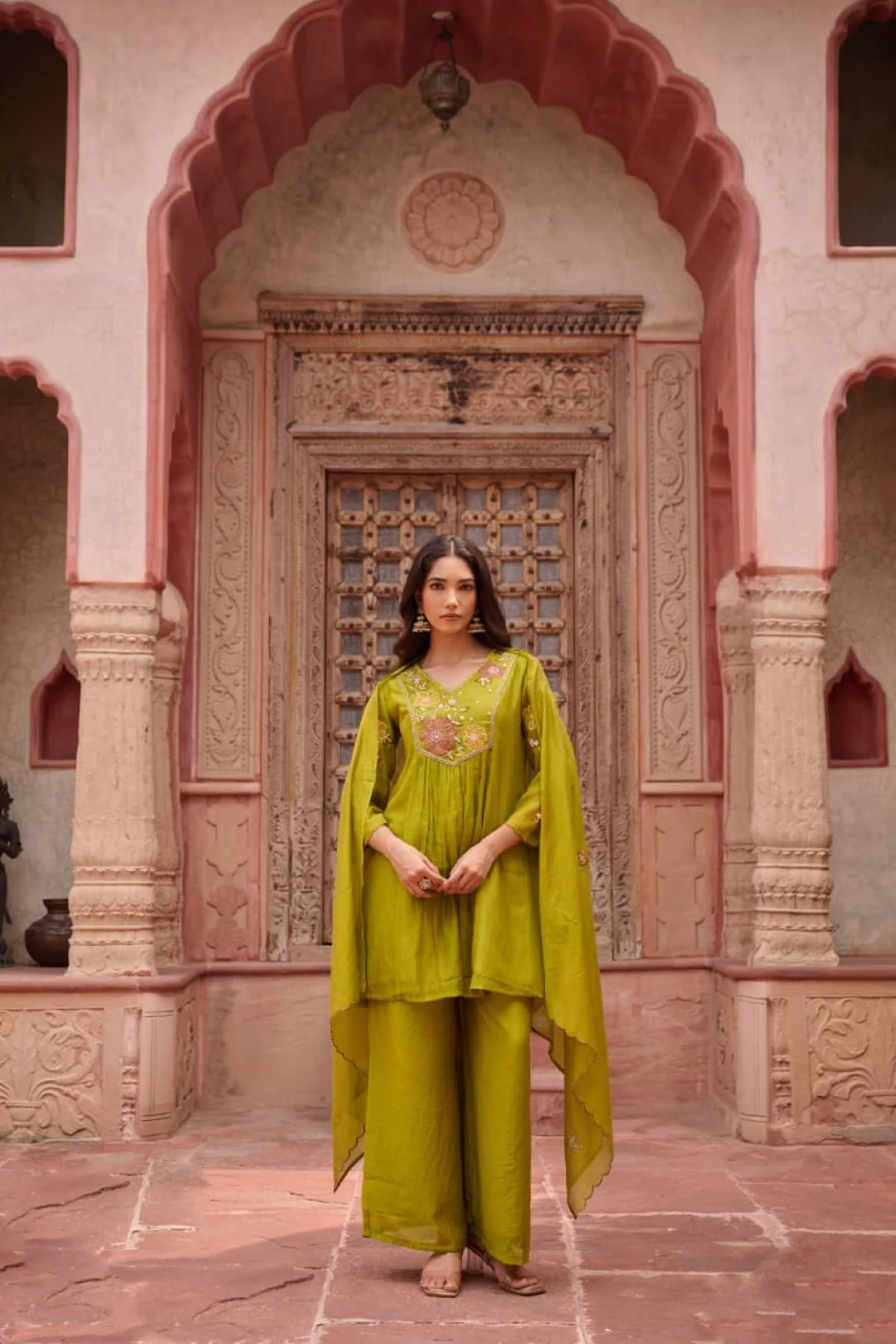 Sangini pear embroidery work suit set - Image 6