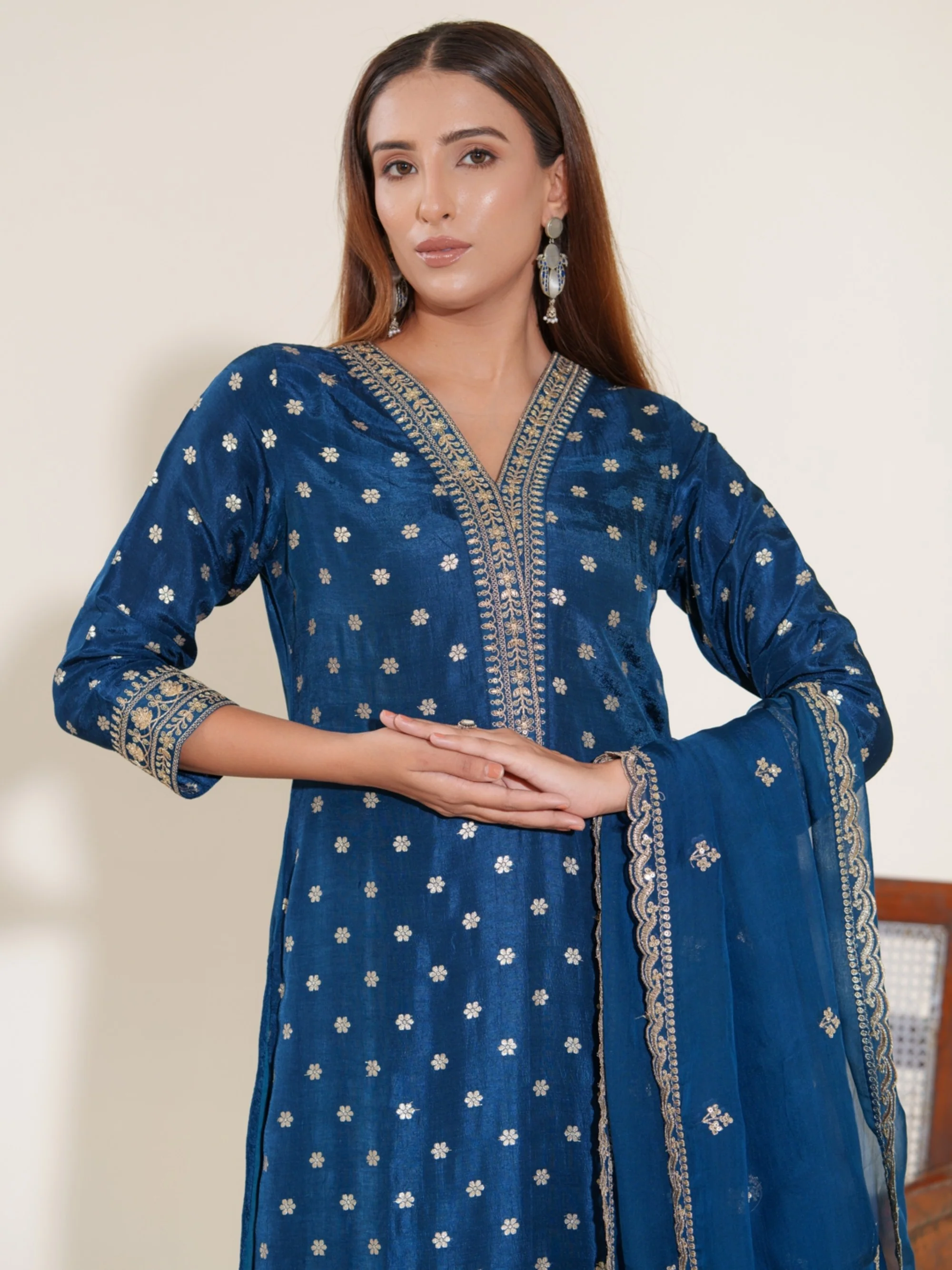 Palash Casal Full Work Suit Set - Image 10