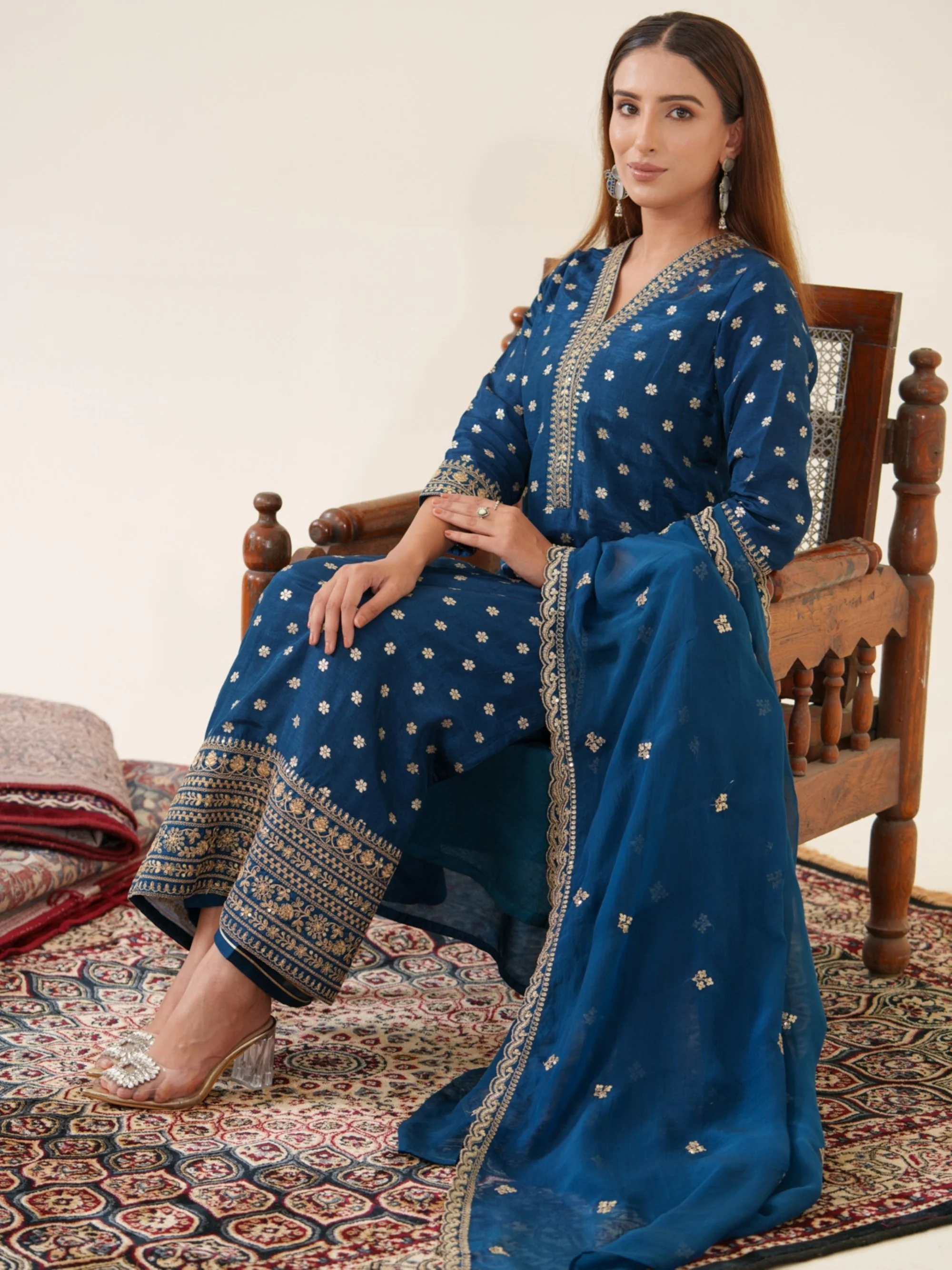 Palash Casal Full Work Suit Set - Image 16