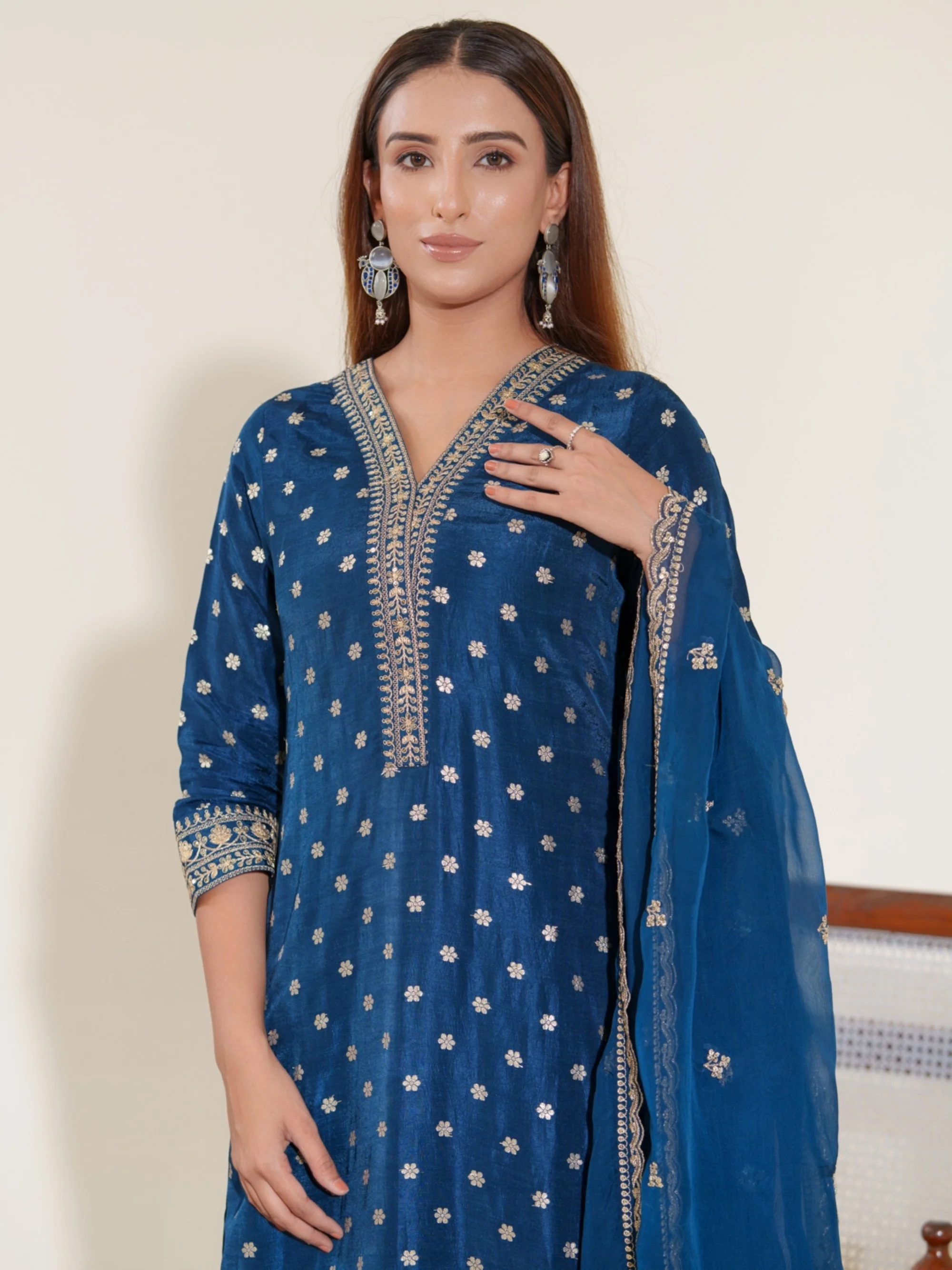 Palash Casal Full Work Suit Set - Image 2