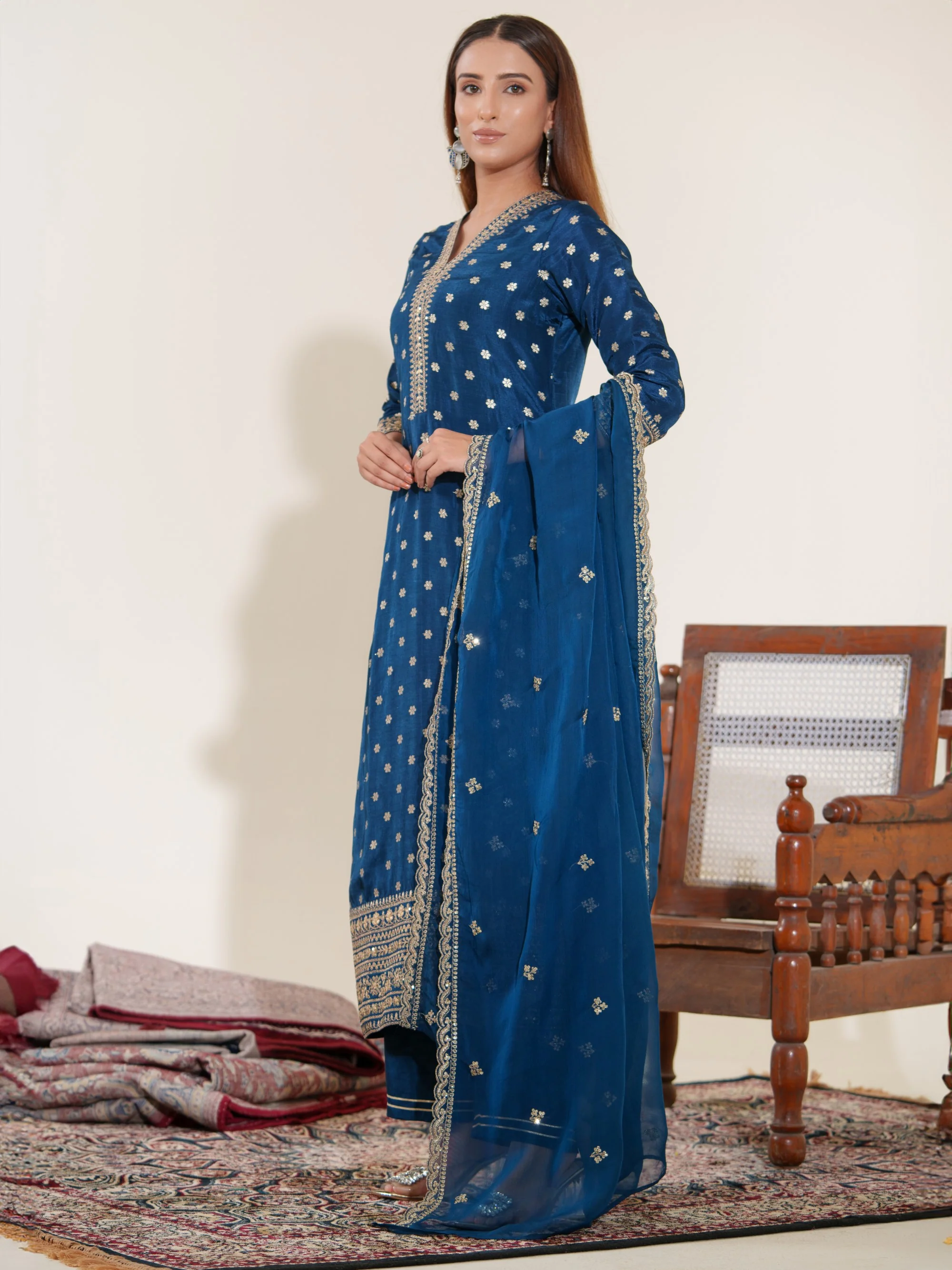 Palash Casal Full Work Suit Set - Image 5
