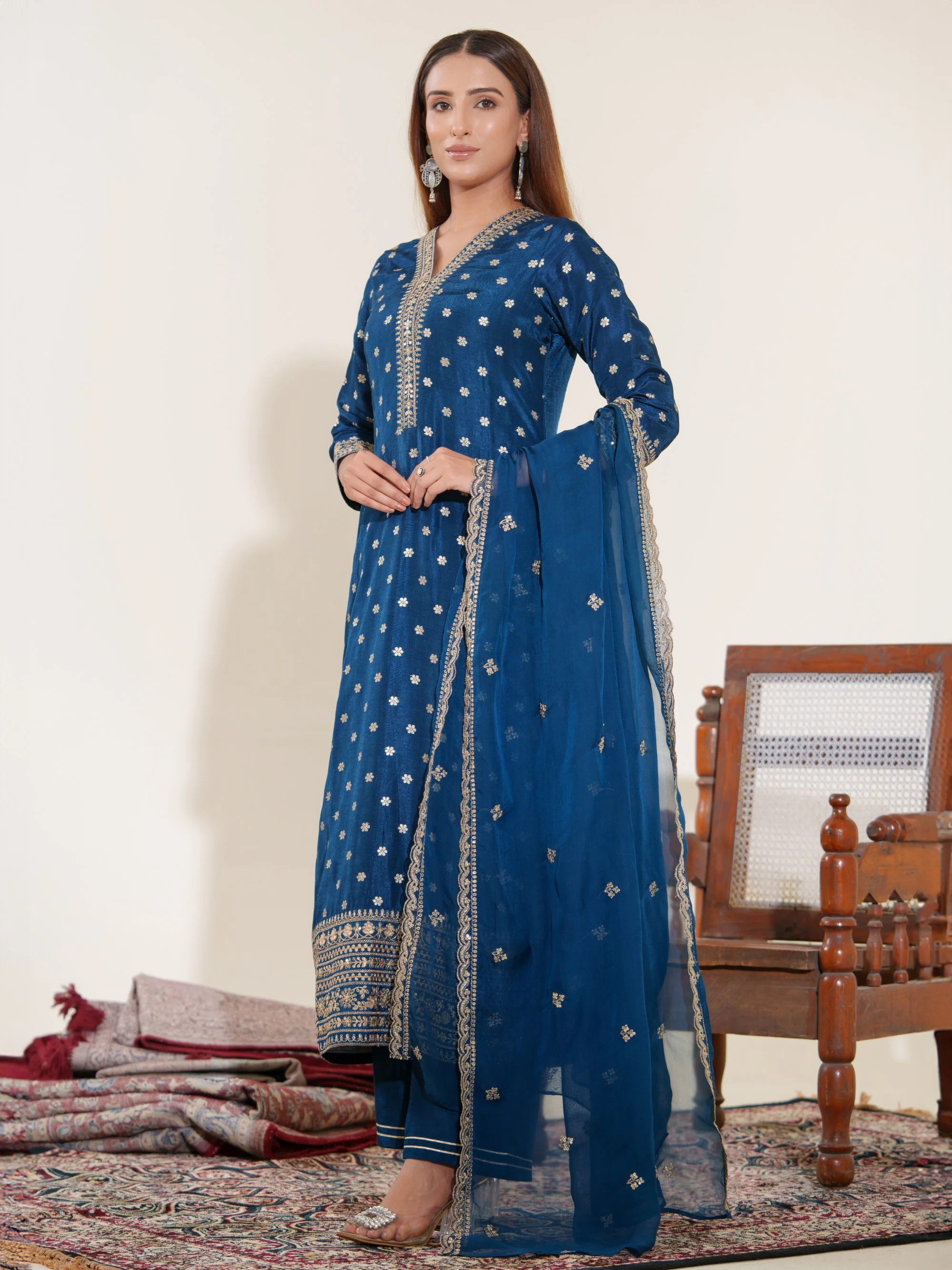 Palash Casal Full Work Suit Set - Image 6