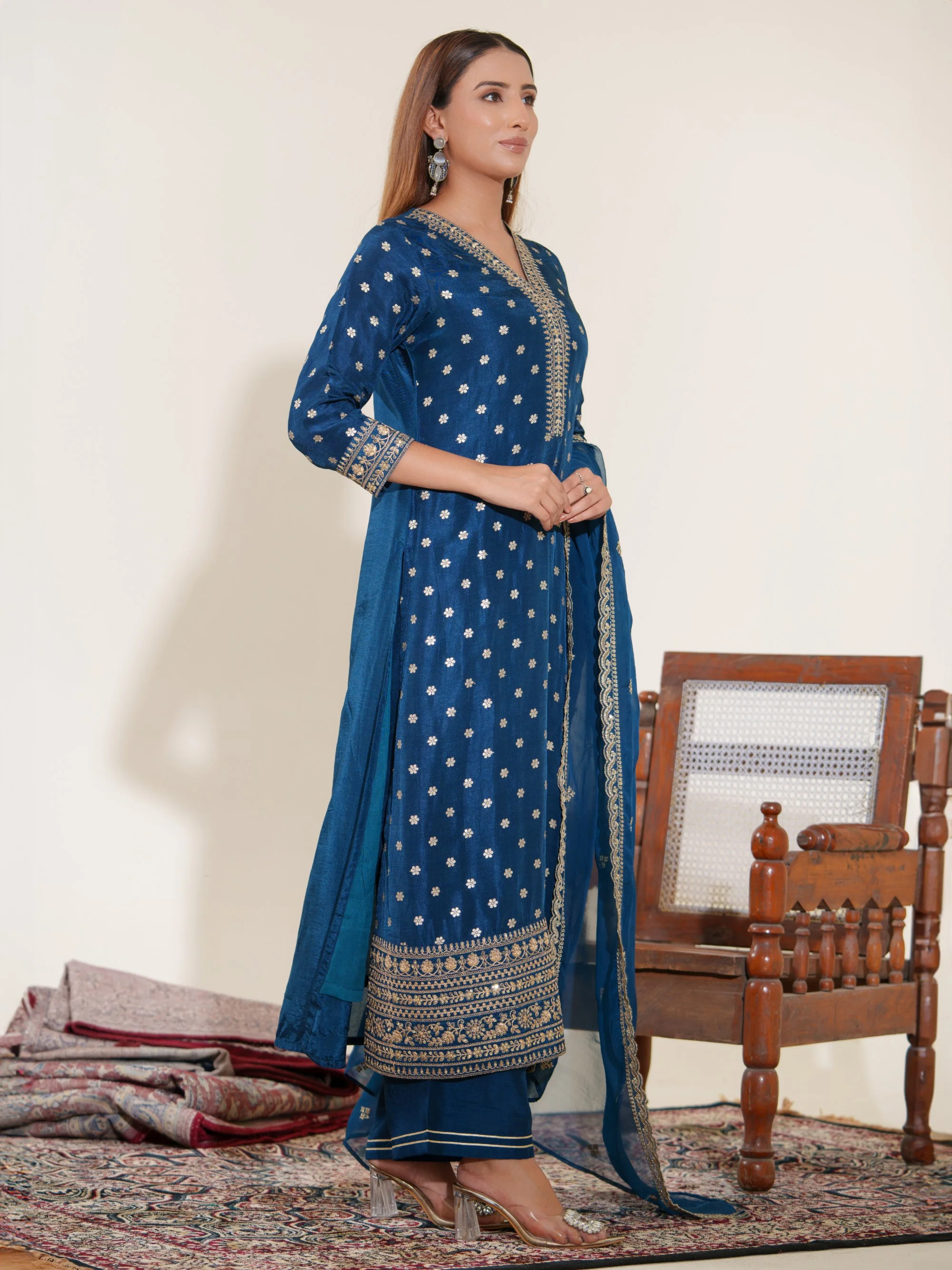 Palash Casal Full Work Suit Set - Image 7