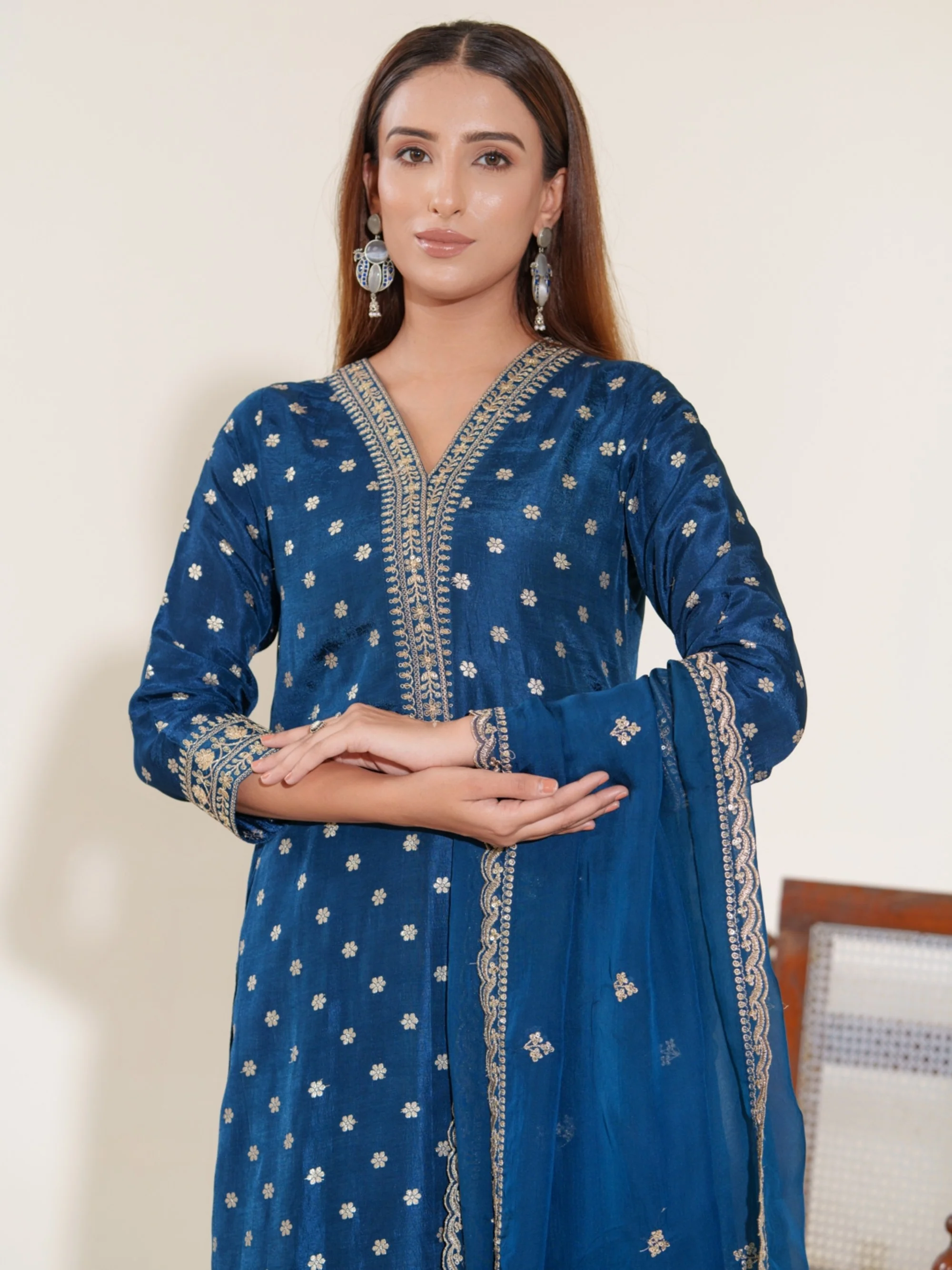 Palash Casal Full Work Suit Set - Image 9