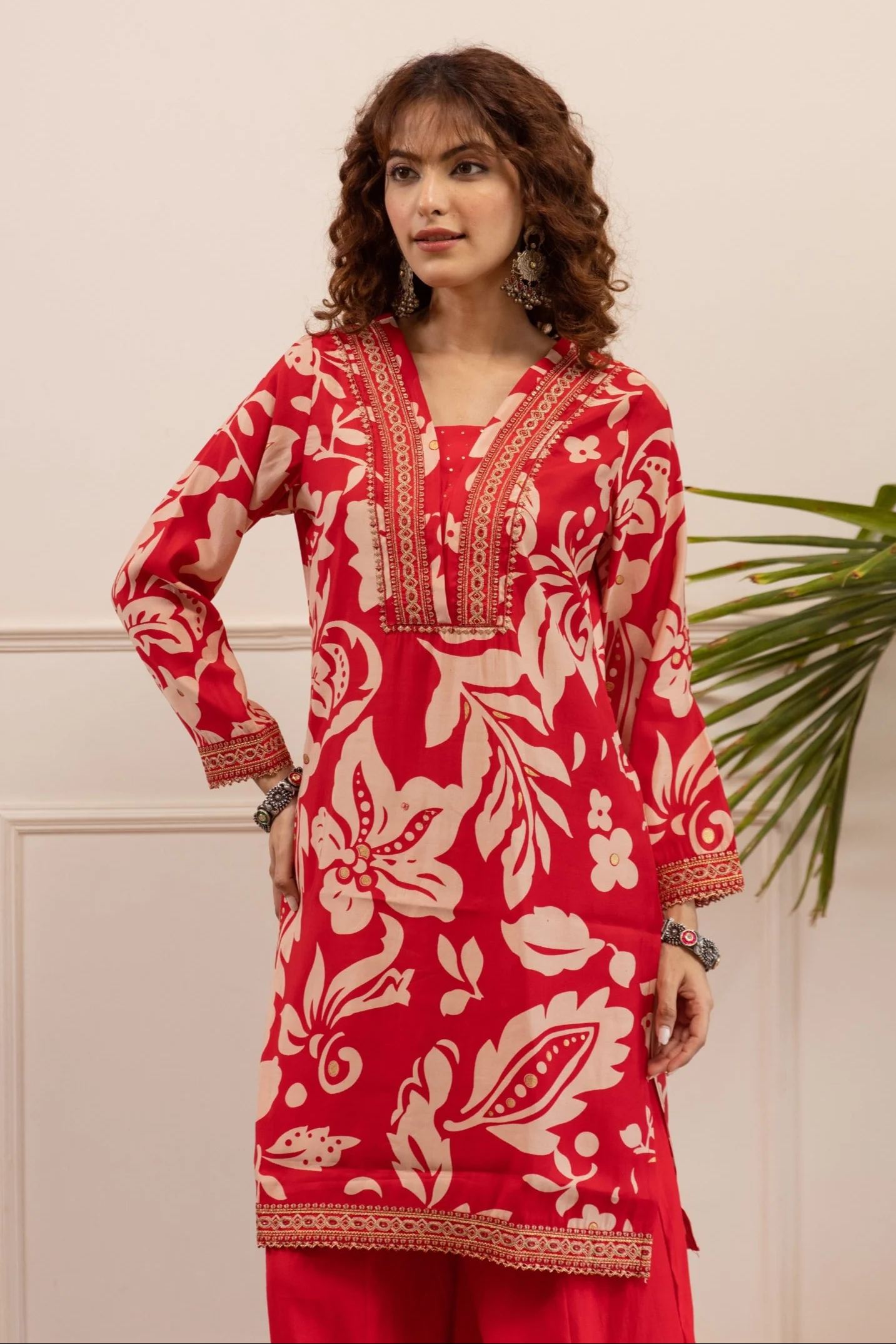 Kabool Tulip Printed Kurta pant set - Image 2