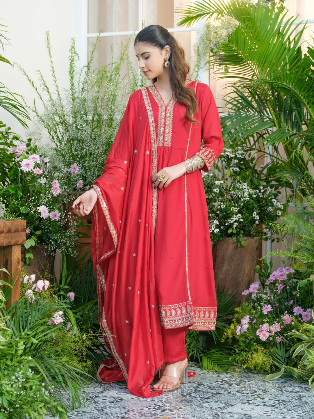 Palash Valentine Full Work Suit Set - Image 11