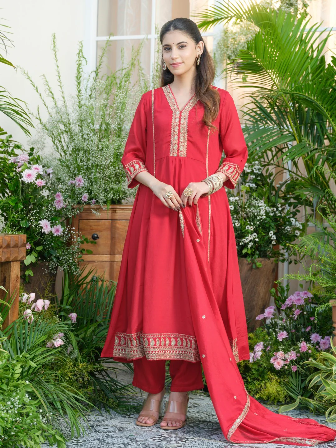 Palash Valentine Full Work Suit Set - Image 4