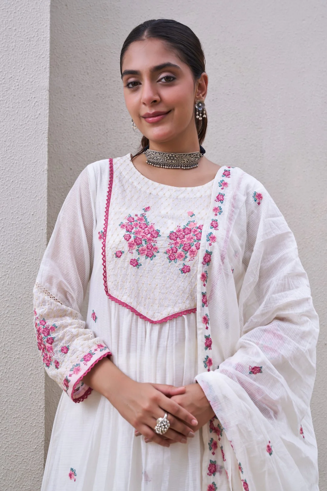 Kabool pearl embroidery suit set - Image 2