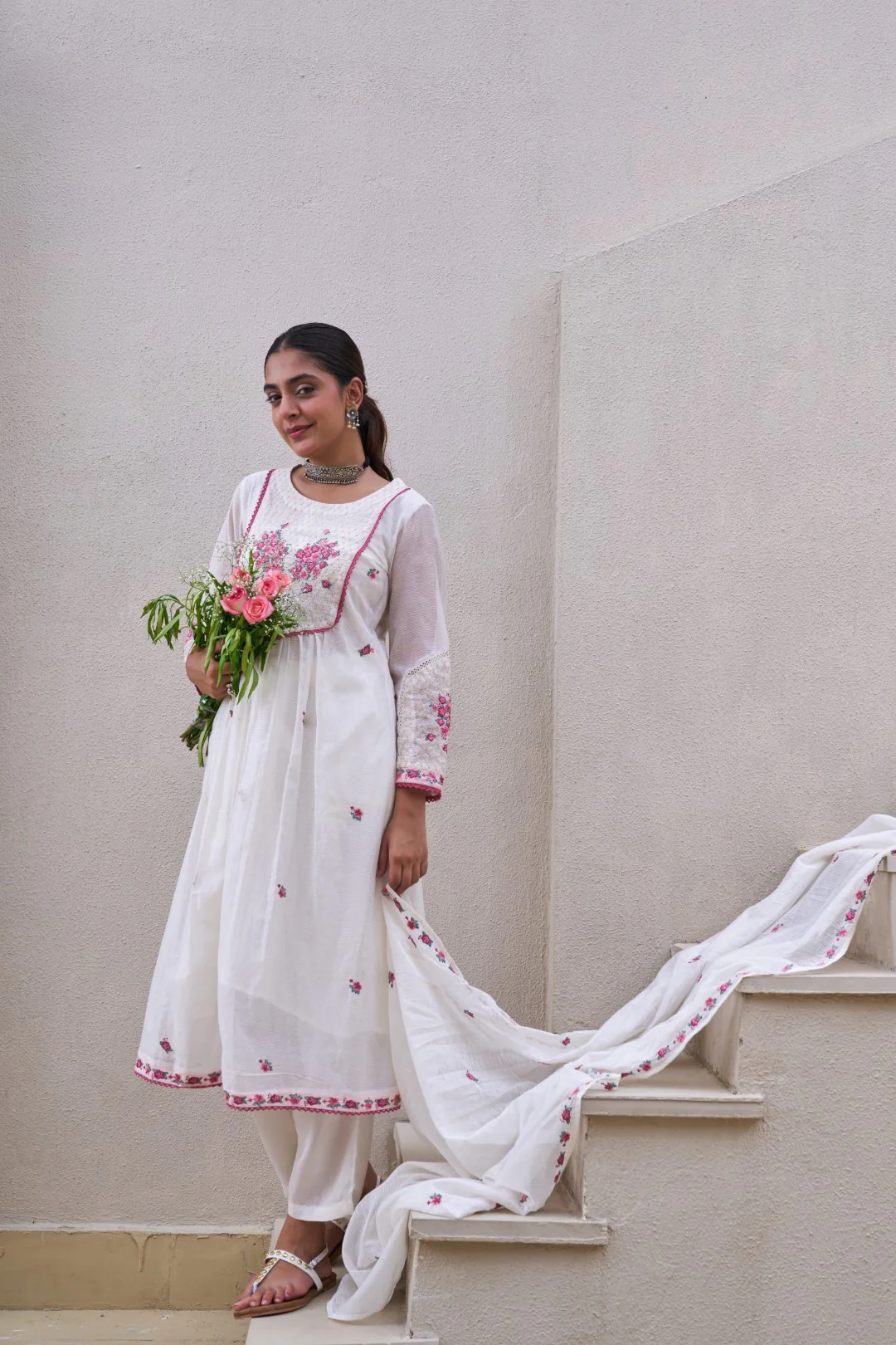 Kabool pearl embroidery suit set - Image 5