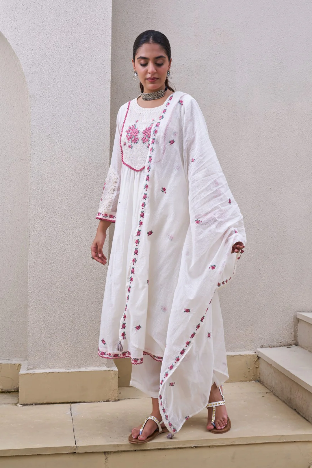 Kabool pearl embroidery suit set - Image 6