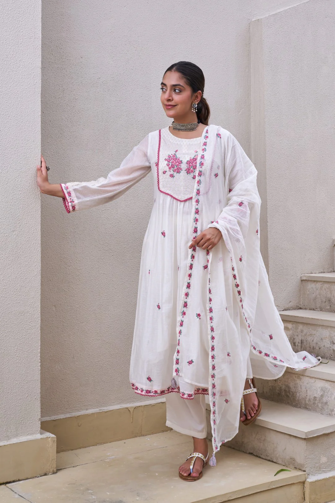 Kabool pearl embroidery suit set - Image 7