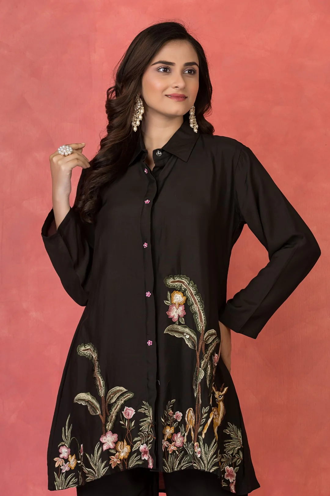 Sabhya ebony embroidery co-ord set - Image 2
