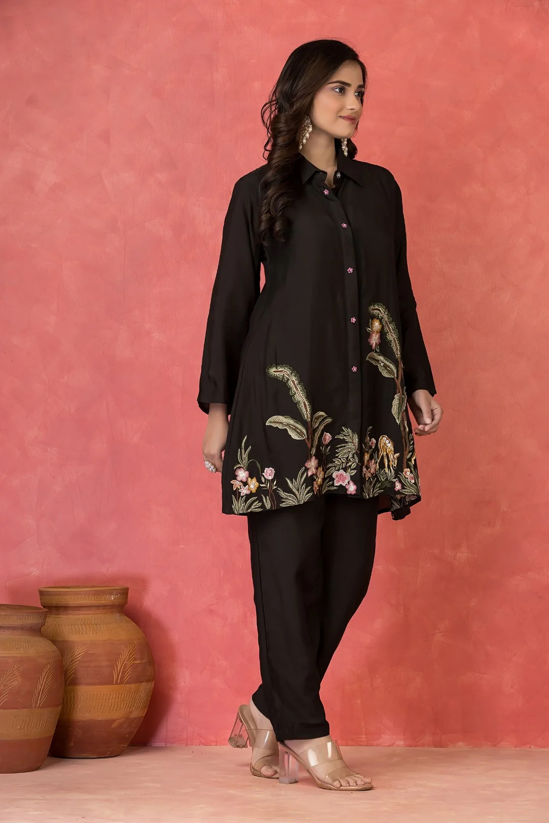 Sabhya ebony embroidery co-ord set - Image 3