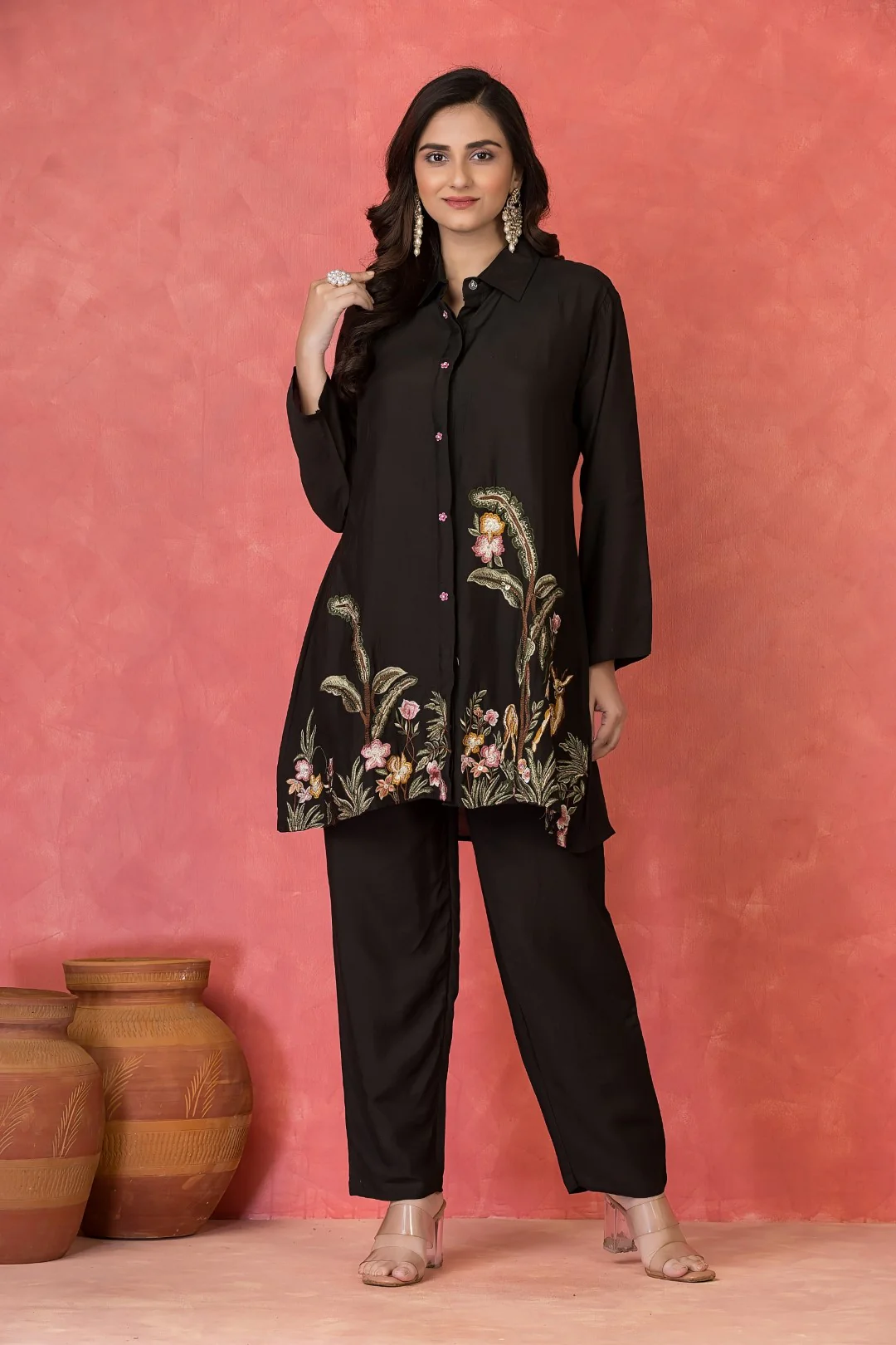 Sabhya ebony embroidery co-ord set - Image 4