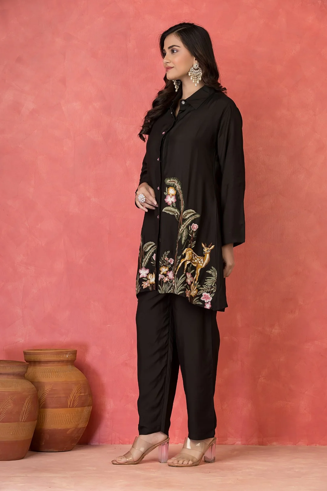 Sabhya ebony embroidery co-ord set - Image 5