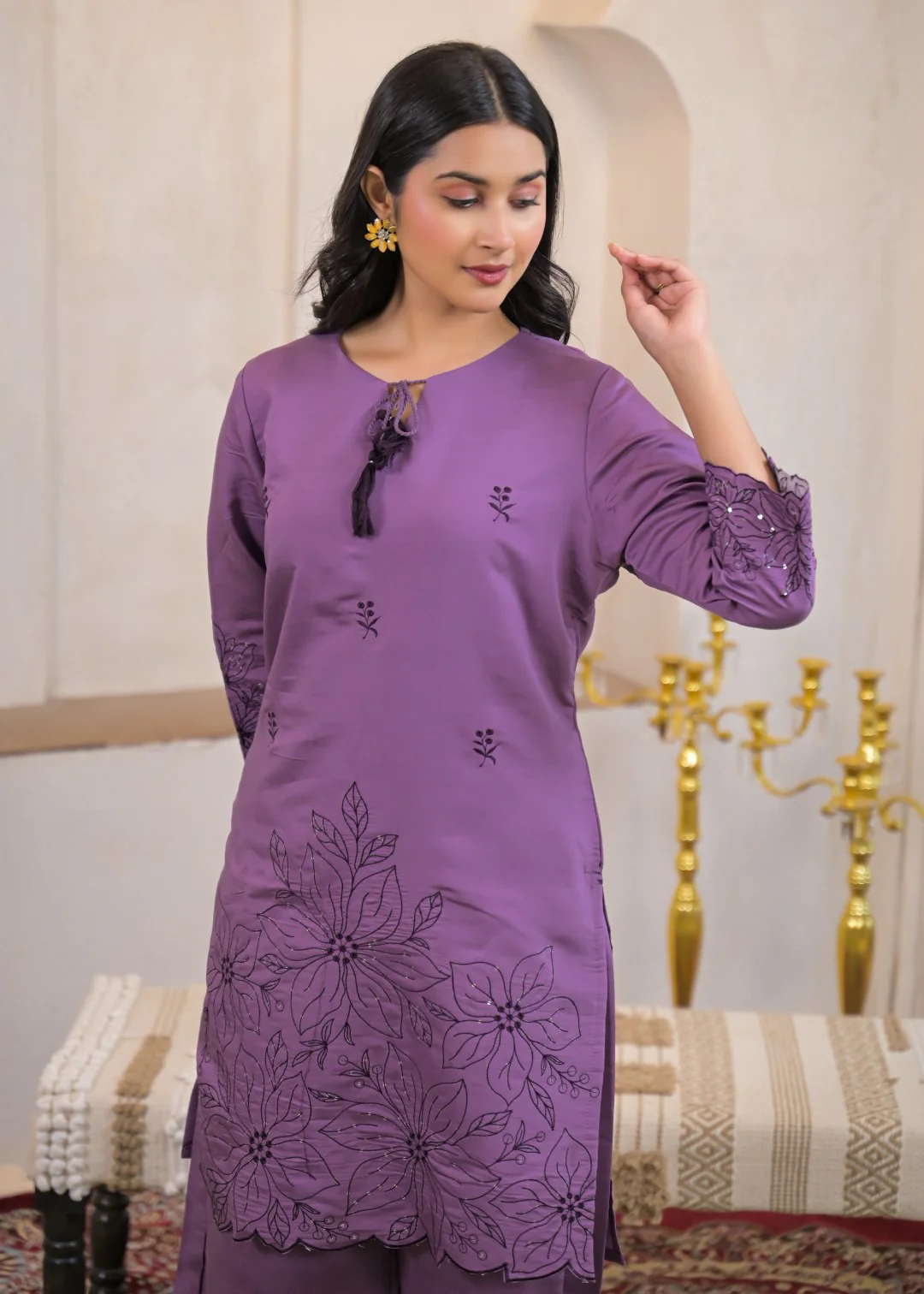 Ivy Plum Embroidered Co-ord Set - Image 2