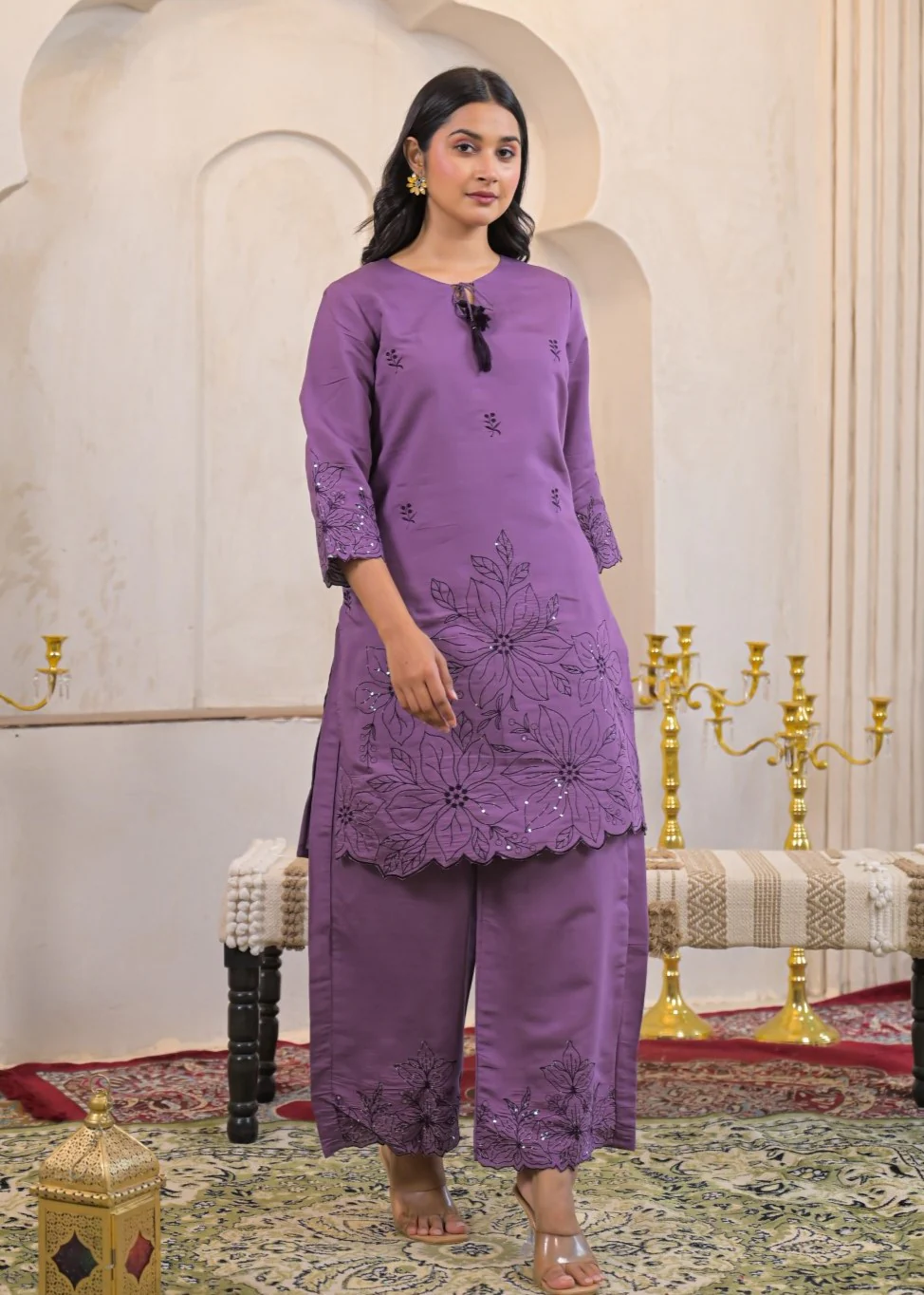 Ivy Plum Embroidered Co-ord Set - Image 3